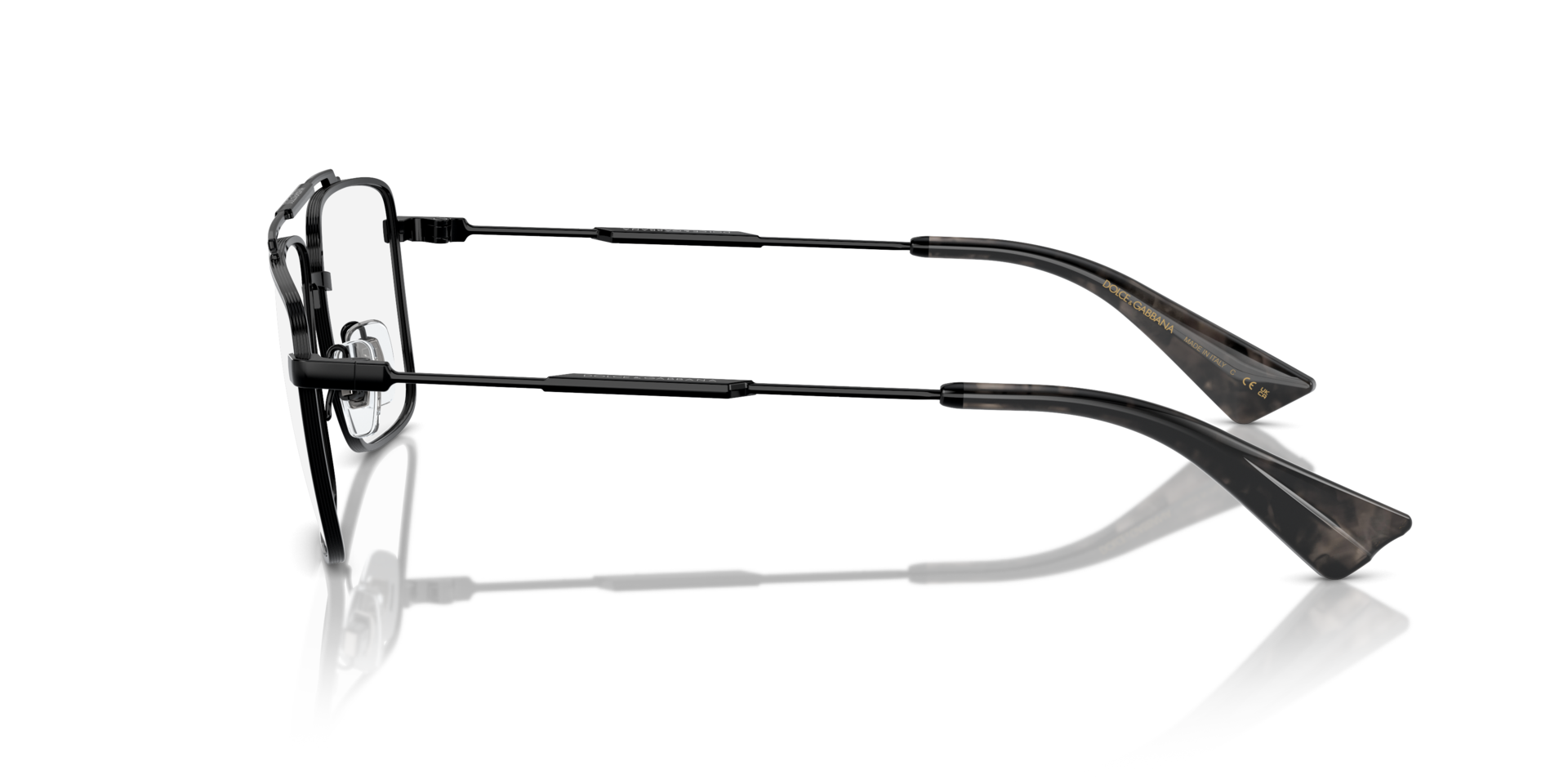 DG1354 Schwarz MetallEyeglass Frames von B24, Seitenansicht