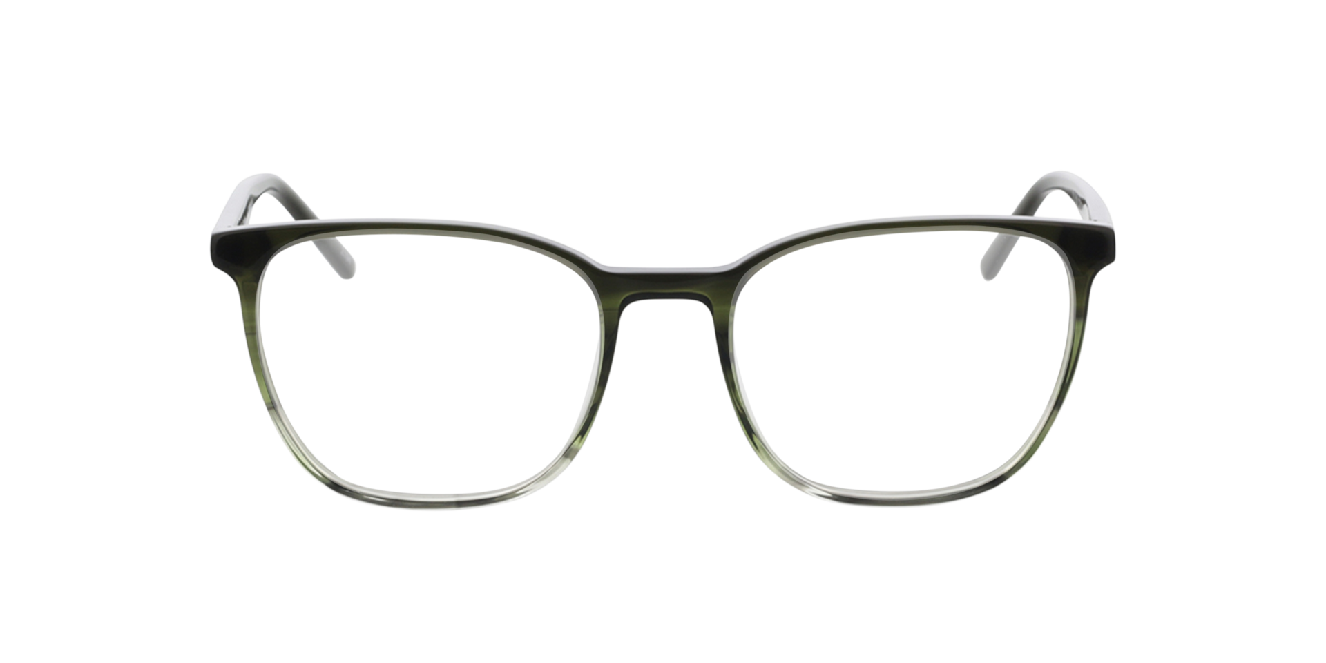 Hawkins Gradient Green Horn  &  Green AcetatEyeglass Frames von B24, Vorderansicht