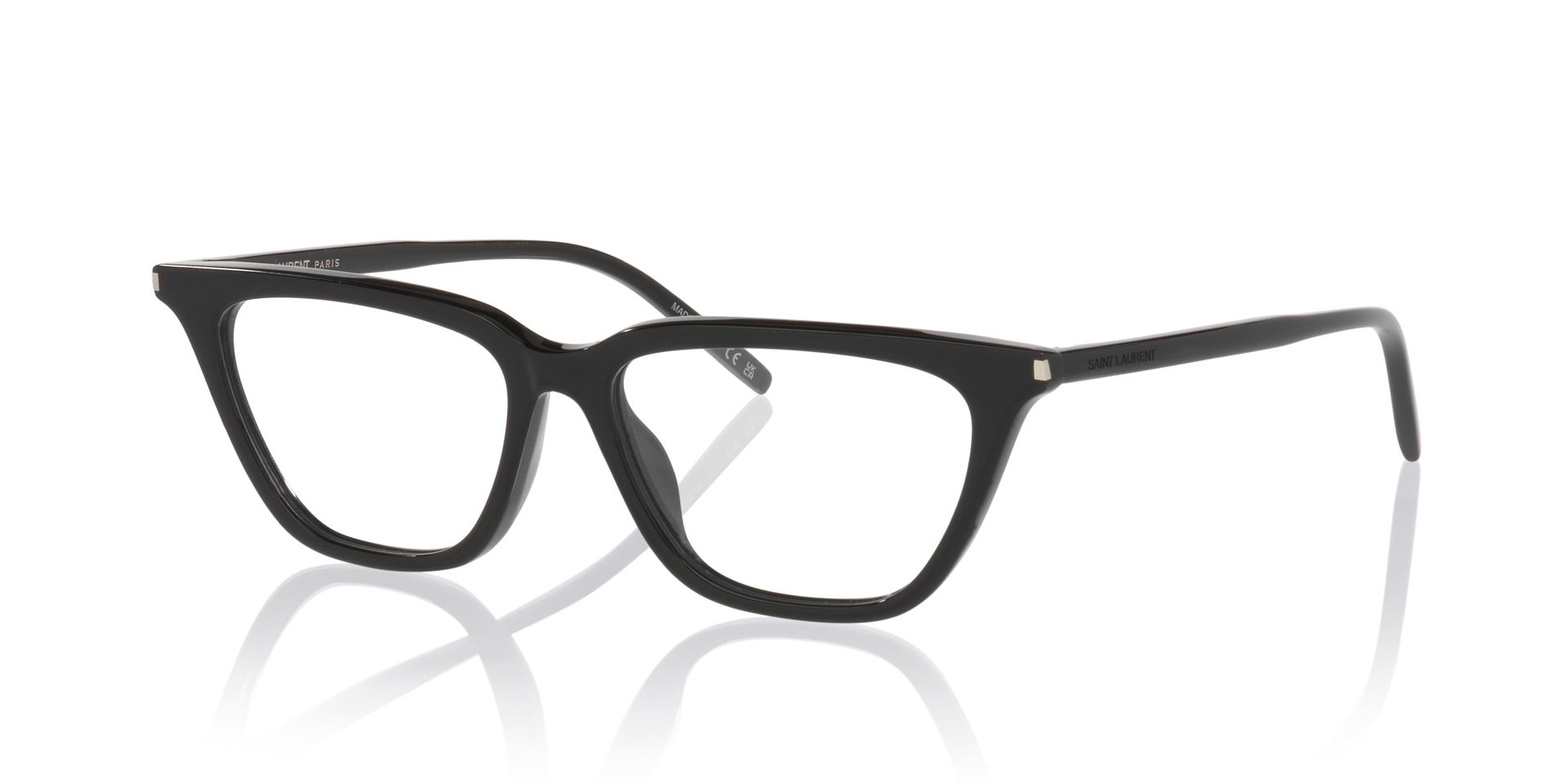 Sl 889 Sulpice Thin Opt Zwart AcetaatEyeglass Frames van B24, Hoekweergave