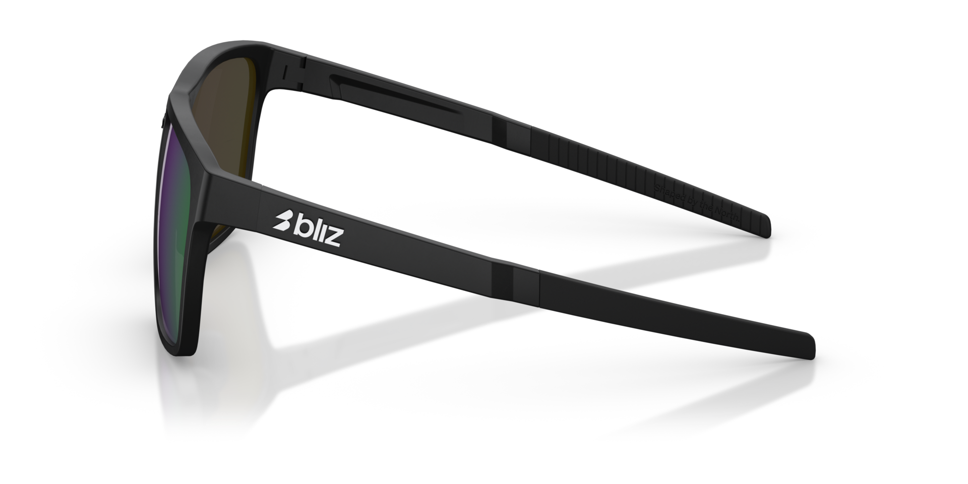ZB7017 Matt Schwarz KunststoffSunglass Frames von B24, Seitenansicht