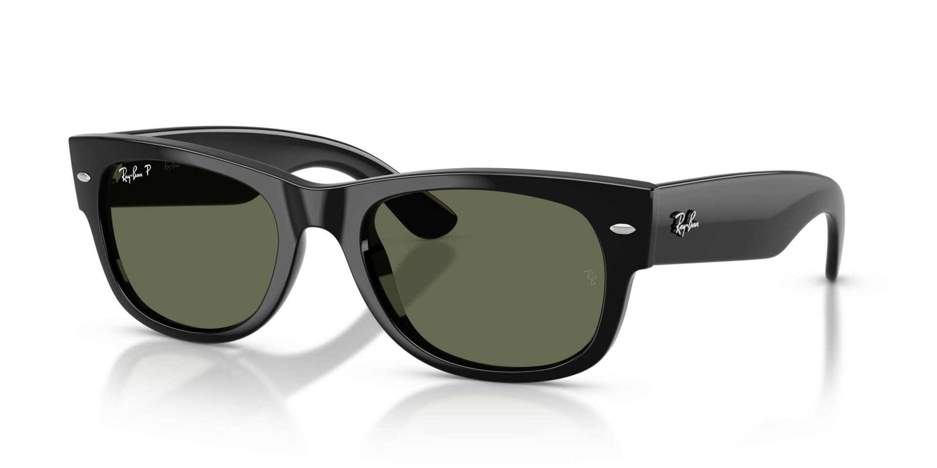 RB0832S Zwart KunststofSunglass Frames van B24, Hoekweergave