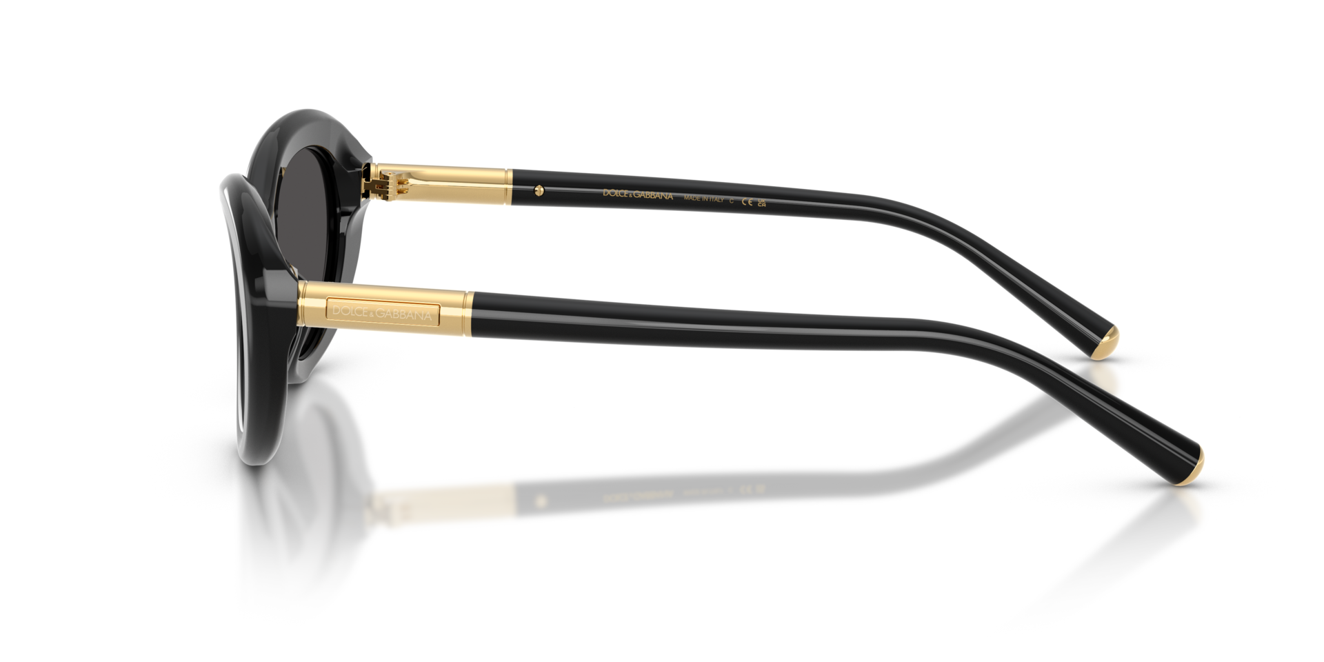 DG4519 Zwart AcetaatSunglass Frames van B24, Zijaanzicht