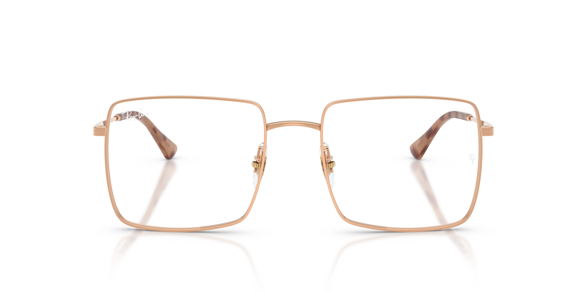 RB6553 Roségoud MetaalEyeglass Frames van B24, Vooraanzicht