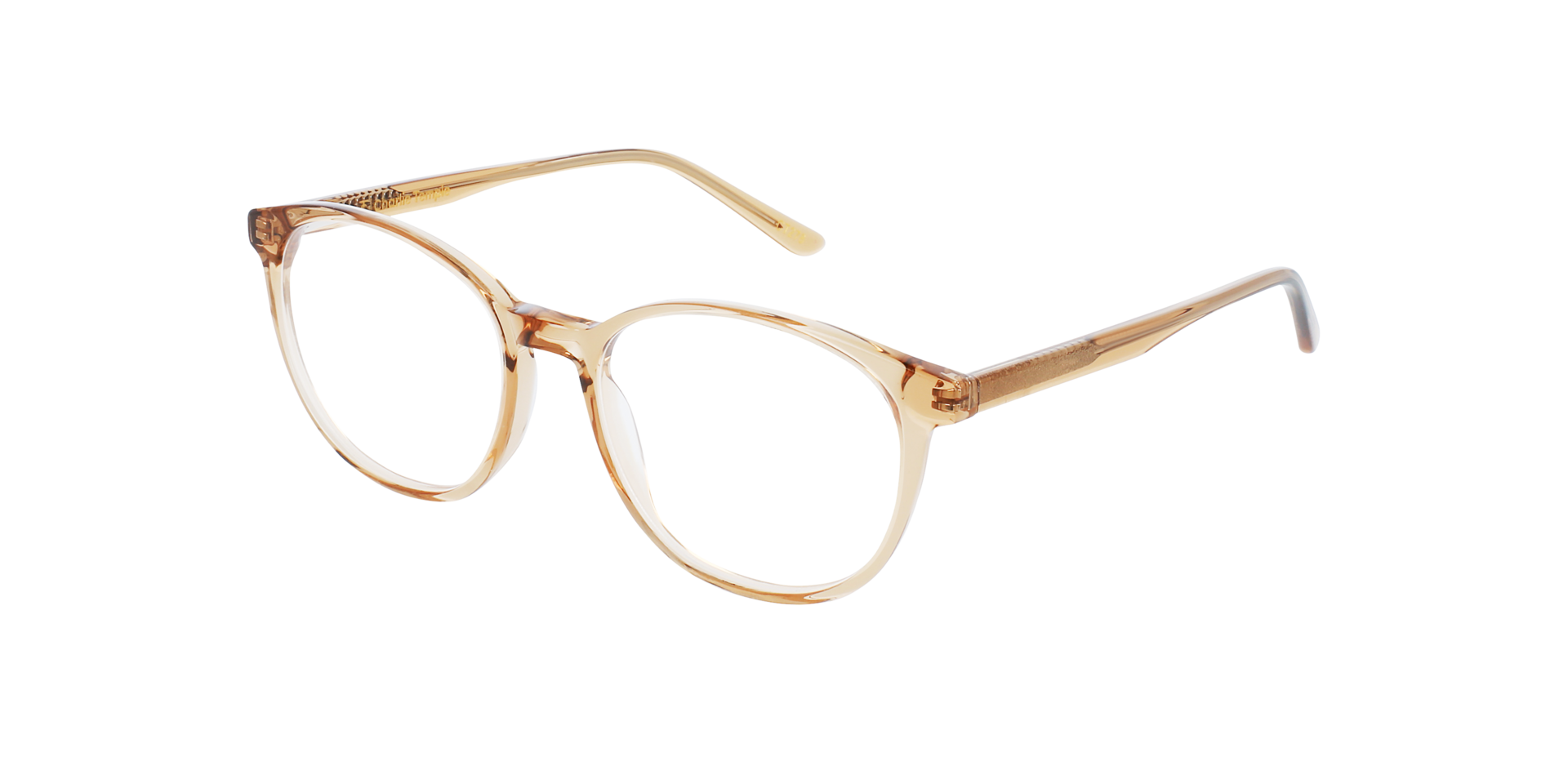 Sofia Crystal Caramel AcetatEyeglass Frames von B24, Dreiviertelansicht