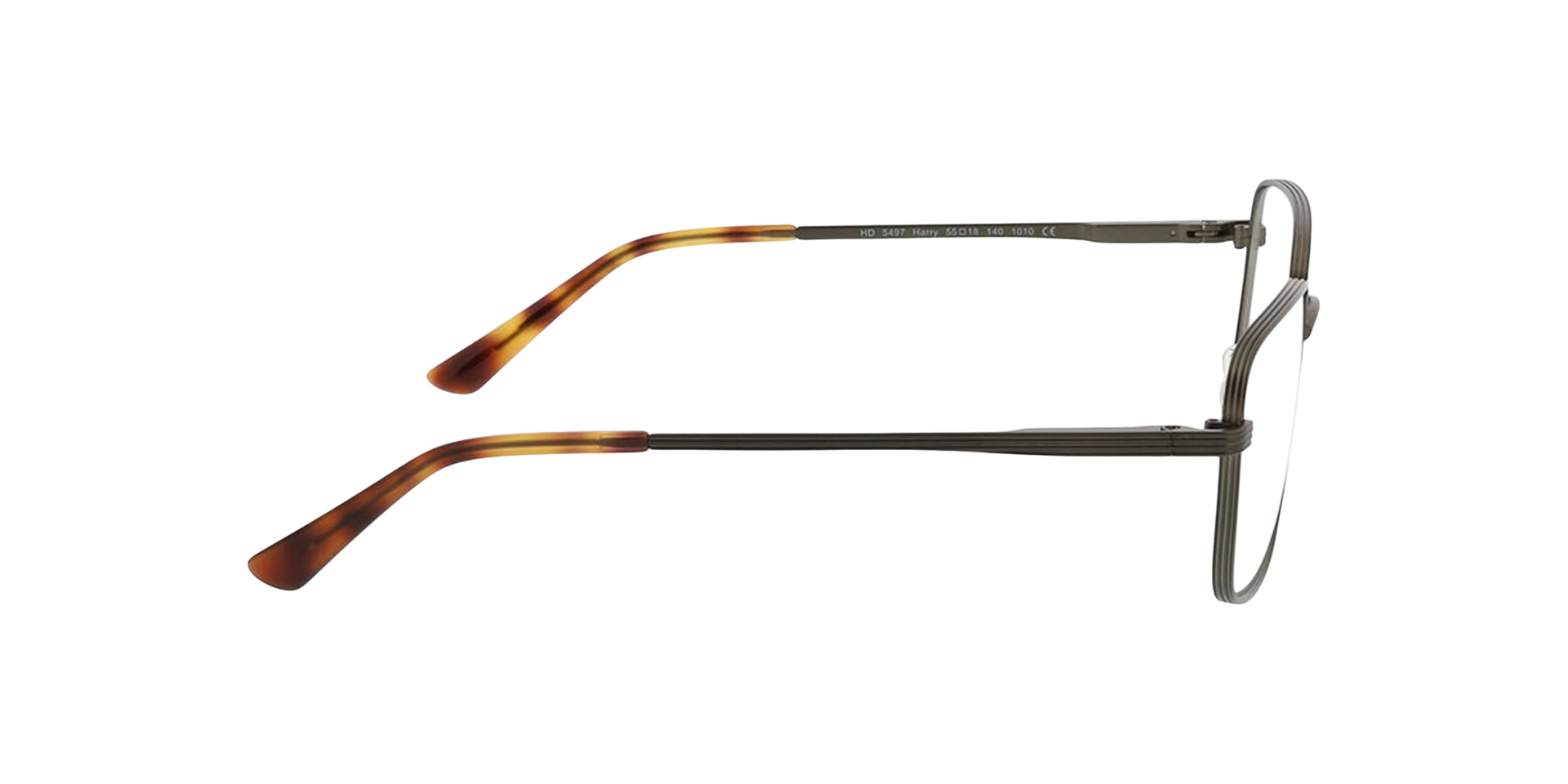 Harry Mat kaki MetaalEyeglass Frames van B24, Zijaanzicht