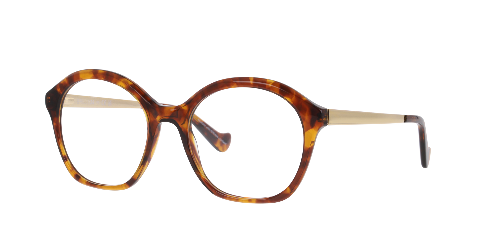 Kobe Havana AcetaatEyeglass Frames van B24, Hoekweergave