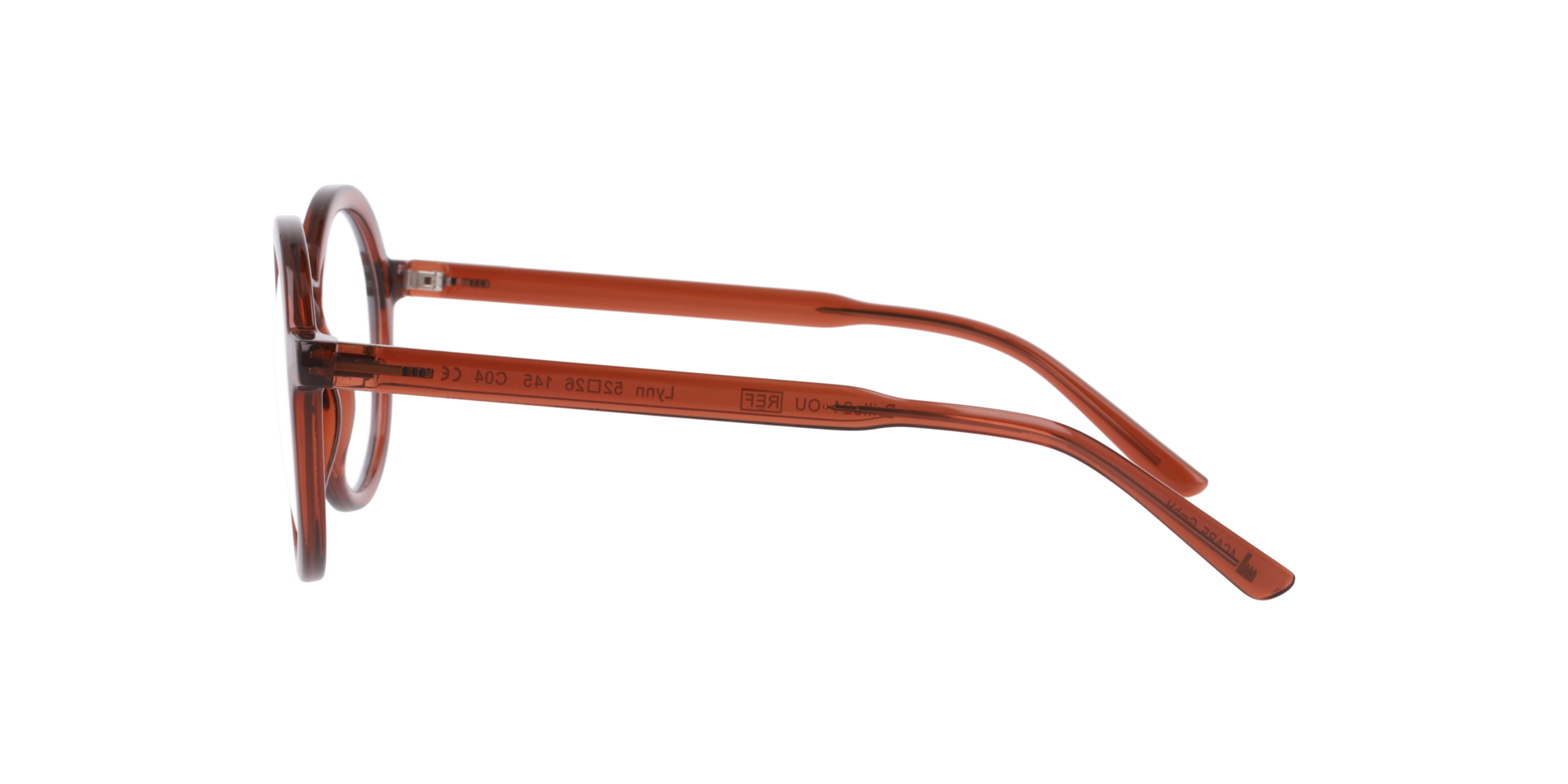 Lynn Kristalrood KunststofEyeglass Frames van B24, Zijaanzicht