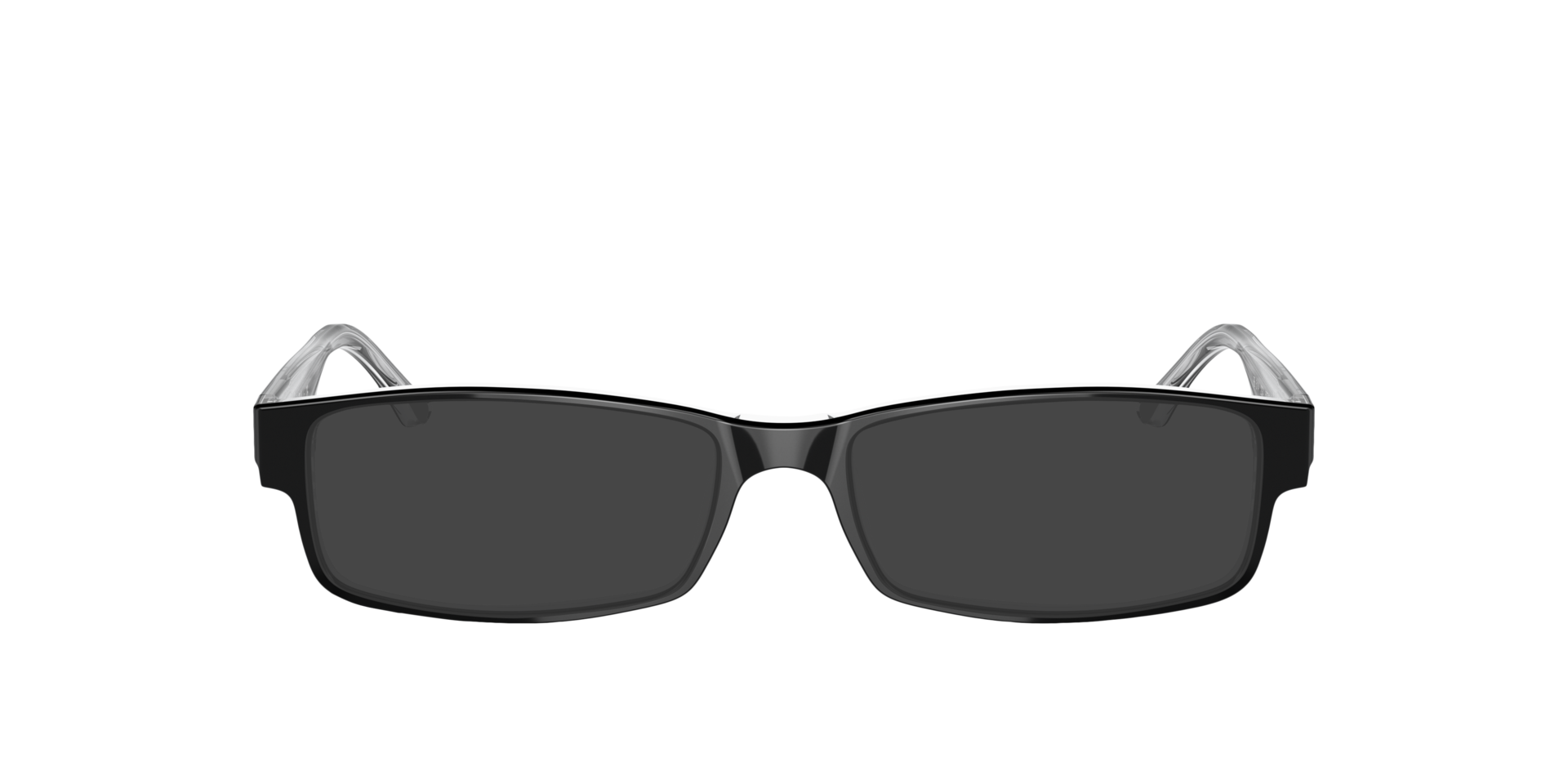 RB5114 Schwarz auf Transparent AcetatEyeglass Frames von B24, mit getönten Gläsern