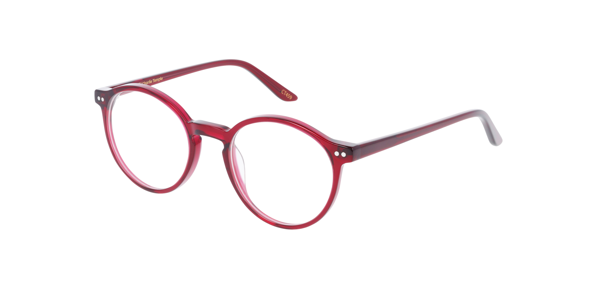 Bennett Burgunderrot AcetatEyeglass Frames von B24, Dreiviertelansicht