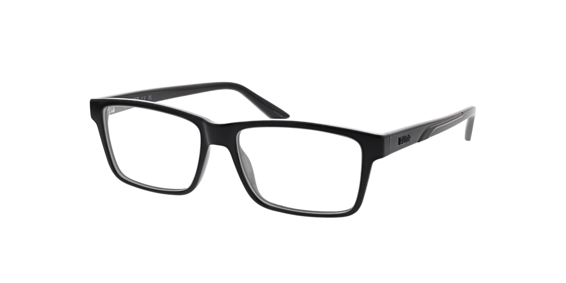PU0471O Schwarz KunststoffEyeglass Frames von B24, Dreiviertelansicht