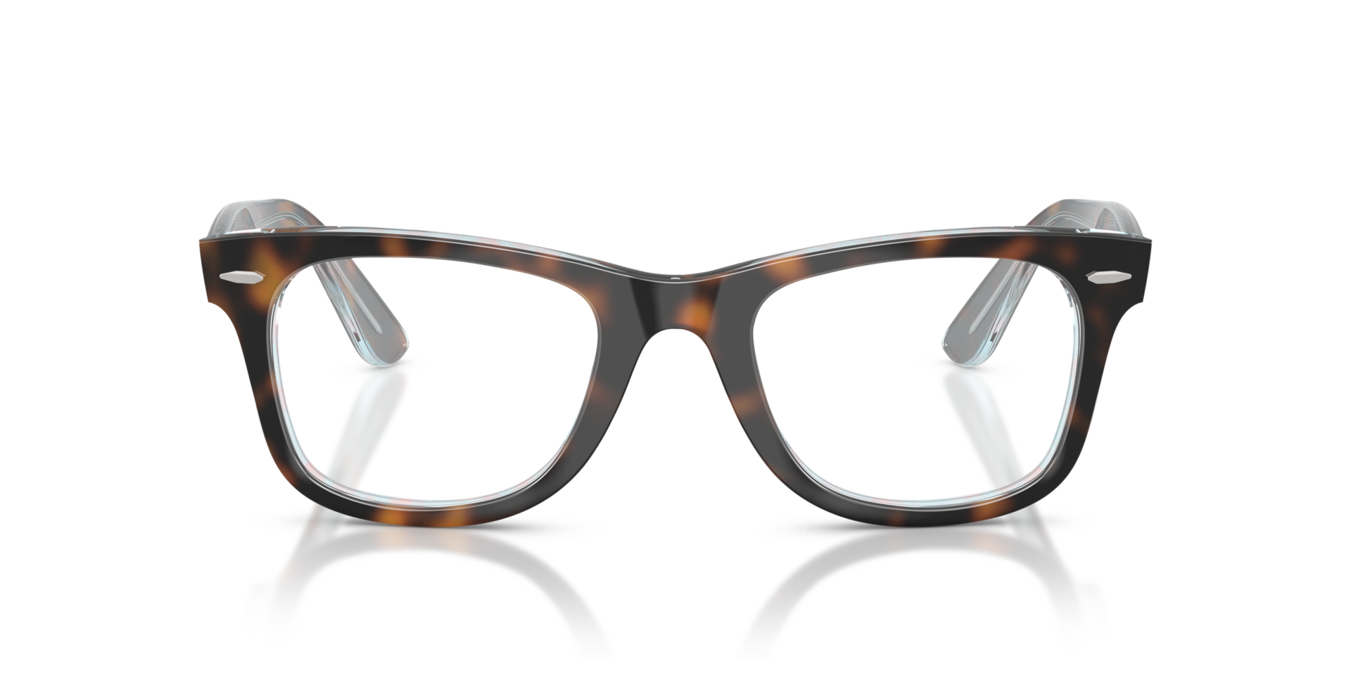 RB4340V Dark Havana On Multicolor KunststofEyeglass Frames van B24, Vooraanzicht