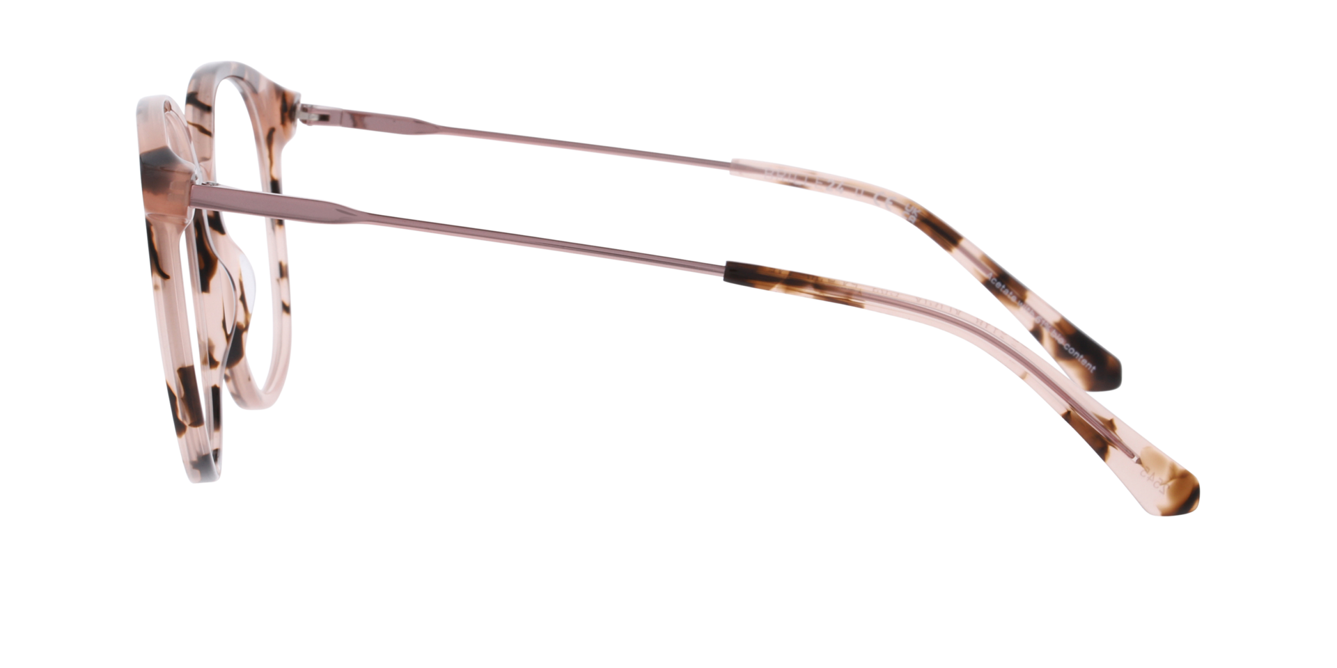 Alicia Roze Havana AcetaatEyeglass Frames van B24, Zijaanzicht