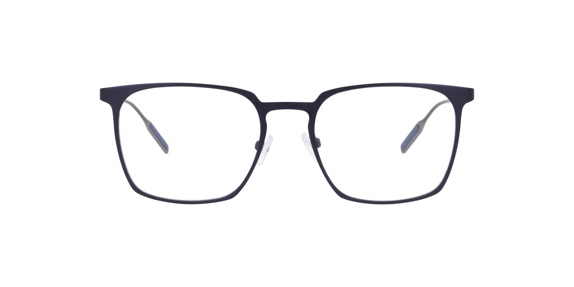 Split Dunkelblau MetallEyeglass Frames von B24, Vorderansicht