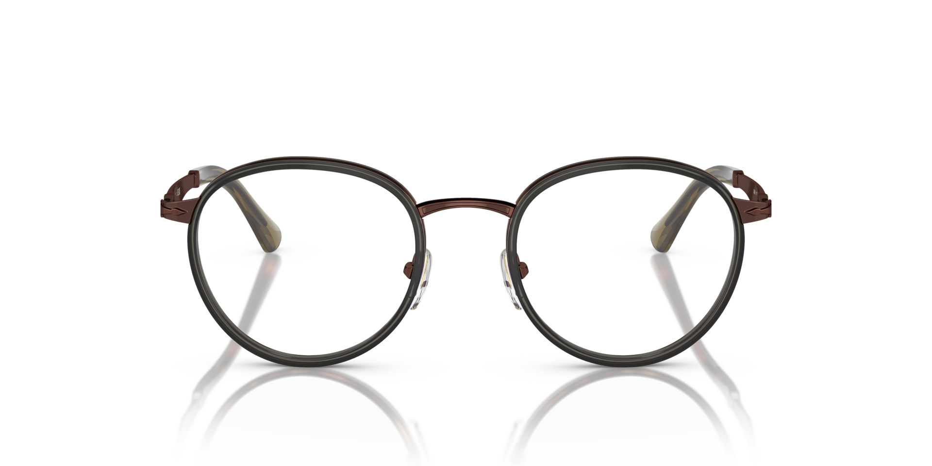 PO2468V Braun MetallEyeglass Frames von B24, Vorderansicht