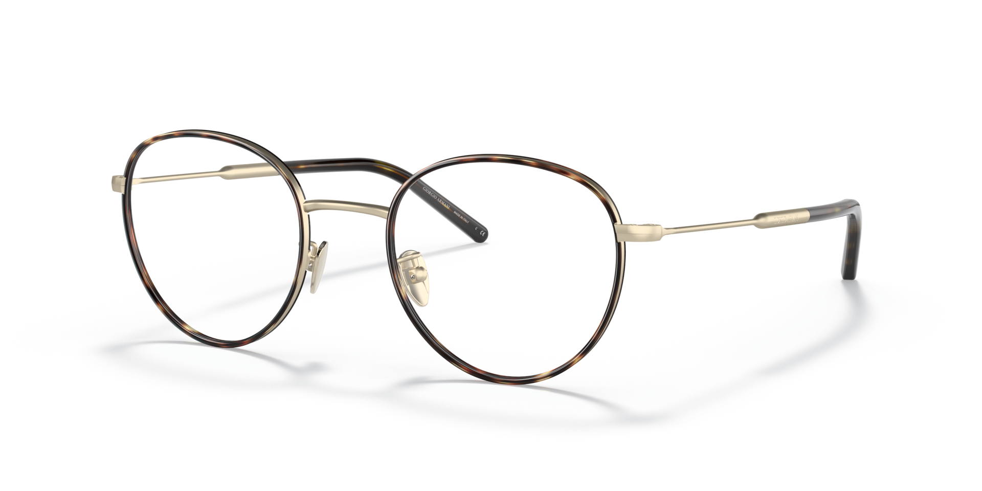 AR5111J Mat lichtgoud & Havana MetaalEyeglass Frames van B24, Hoekweergave