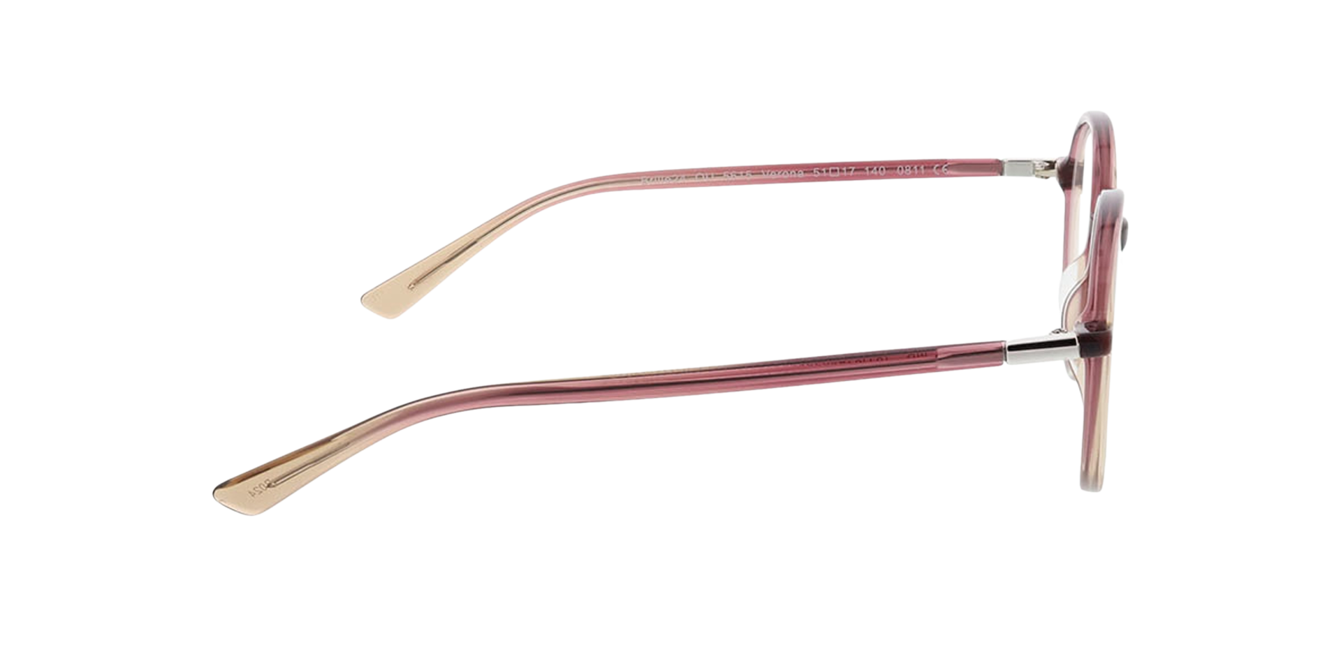Verona Gradient Purple  &  Beige AcetatEyeglass Frames von B24, Seitenansicht