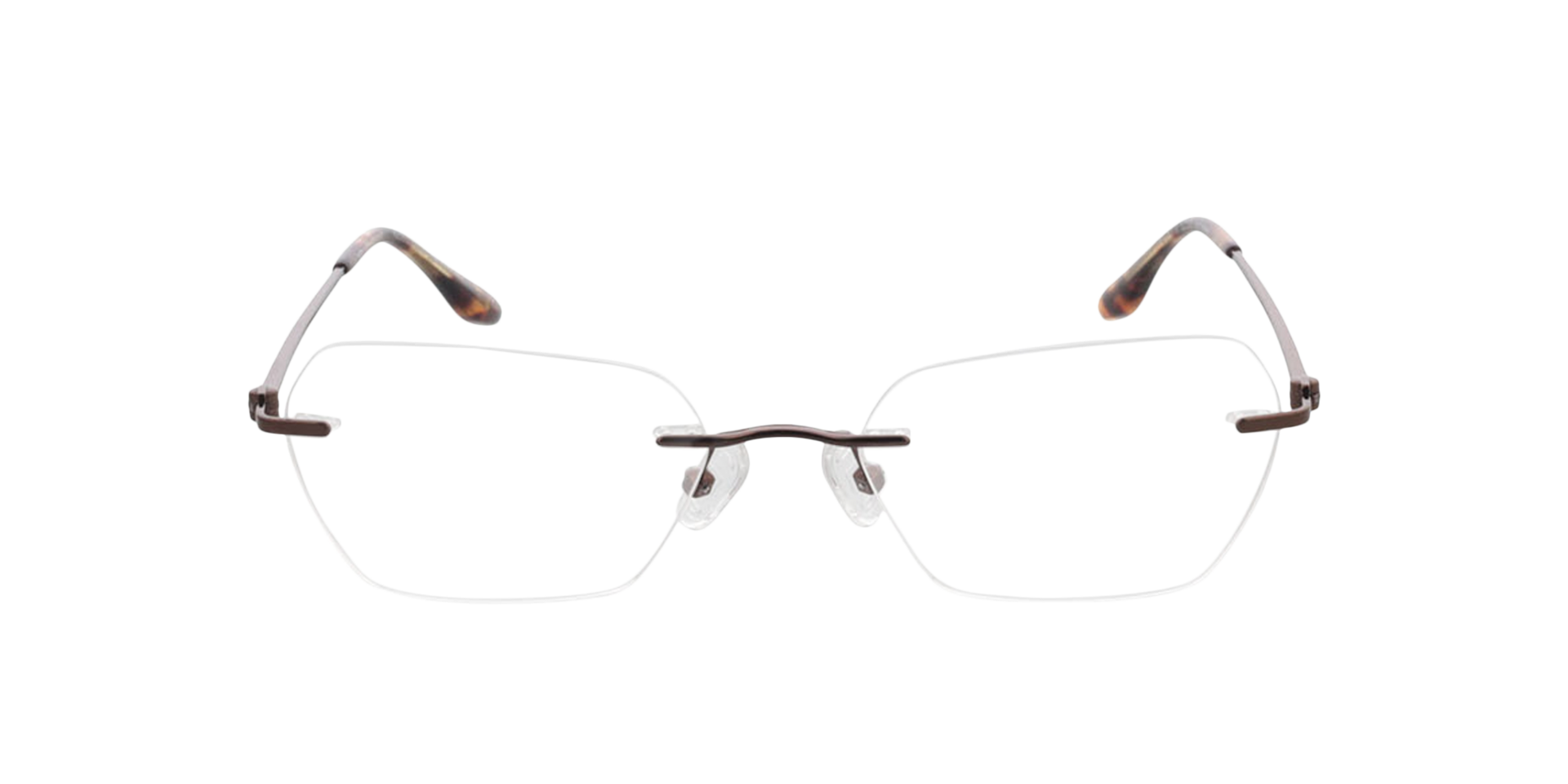 Westwood Bruin MetaalEyeglass Frames van B24, Vooraanzicht