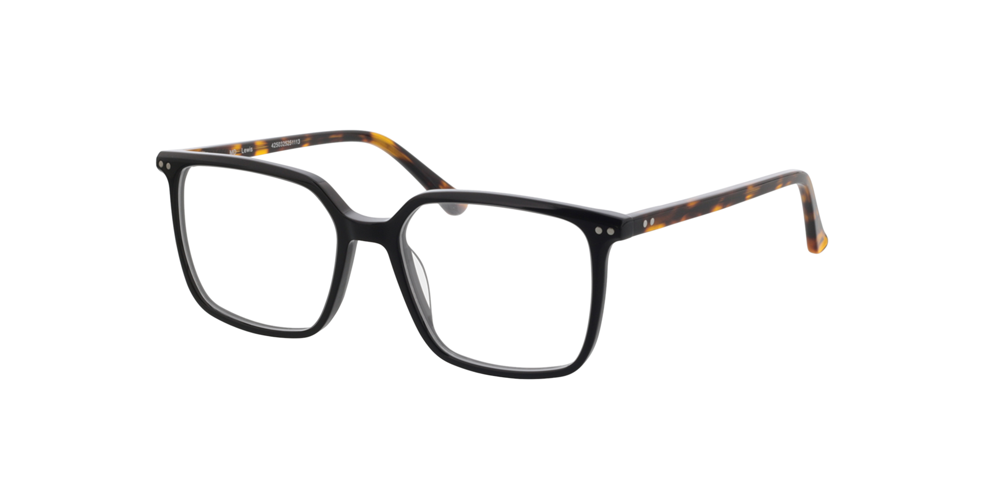 Lewis Schwarz AcetatEyeglass Frames von B24, Dreiviertelansicht
