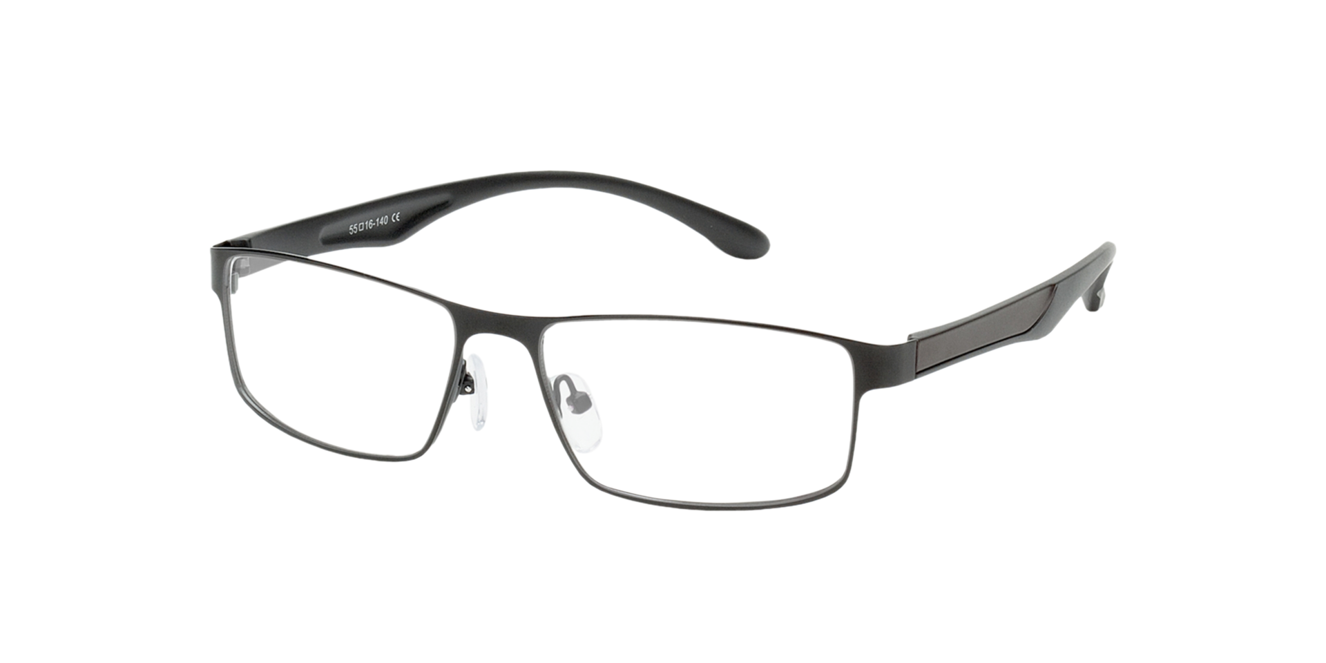Bolton Black  &  Brown MetallEyeglass Frames von B24, Dreiviertelansicht