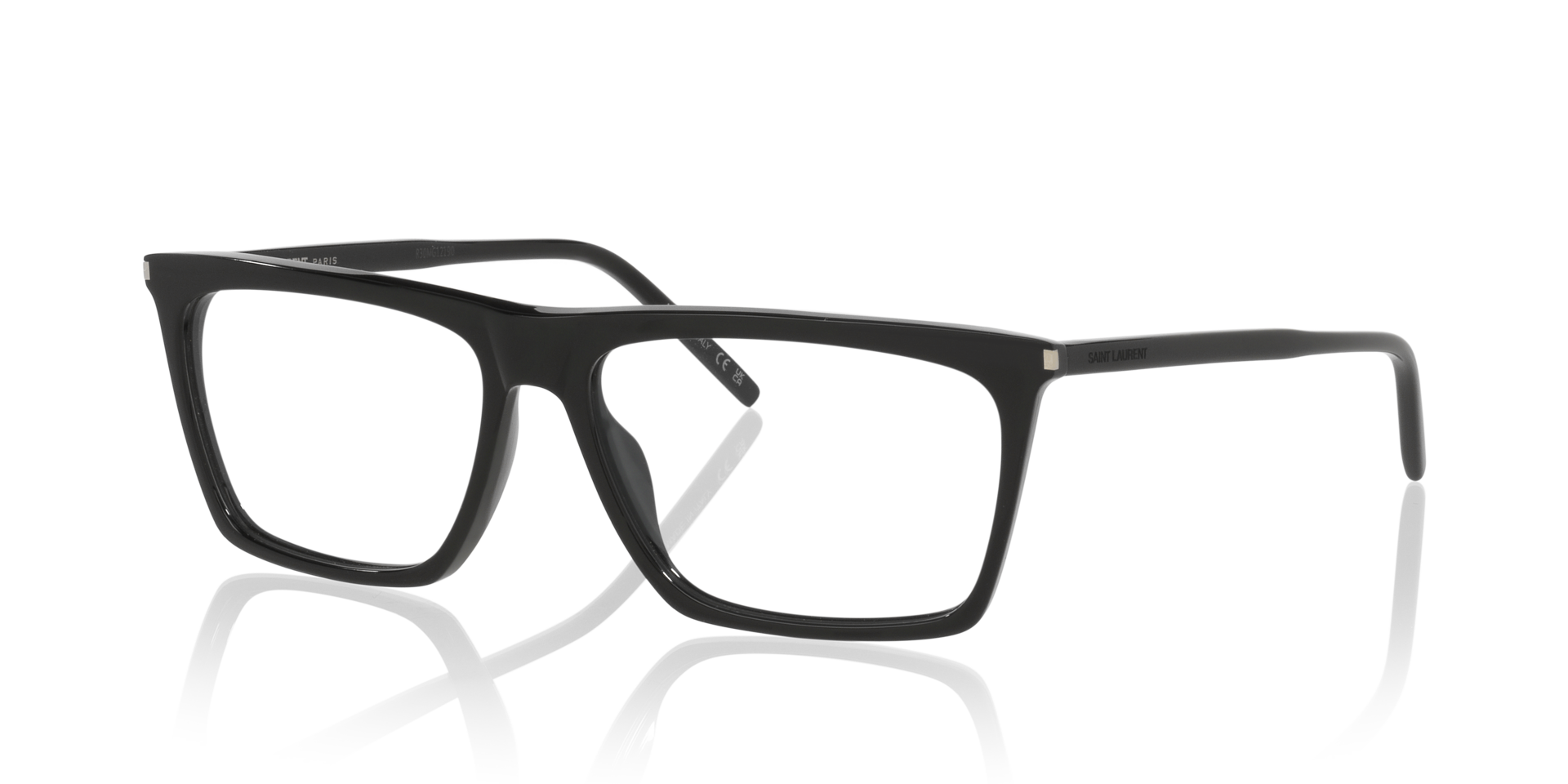 SL 803 Schwarz AcetatEyeglass Frames von B24, Dreiviertelansicht