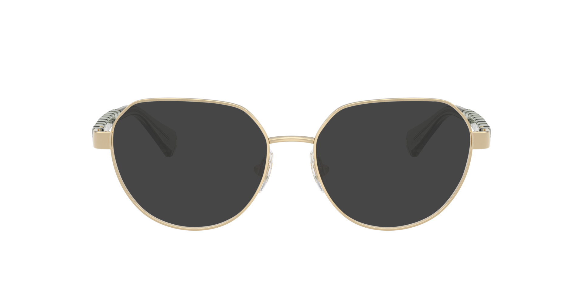 RA6065 Glanzend Lichtgoud MetaalEyeglass Frames van B24, met getinte lenzen