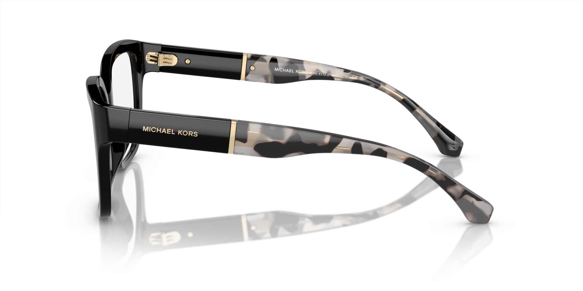 MK4112 Zwart AcetaatEyeglass Frames van B24, Zijaanzicht