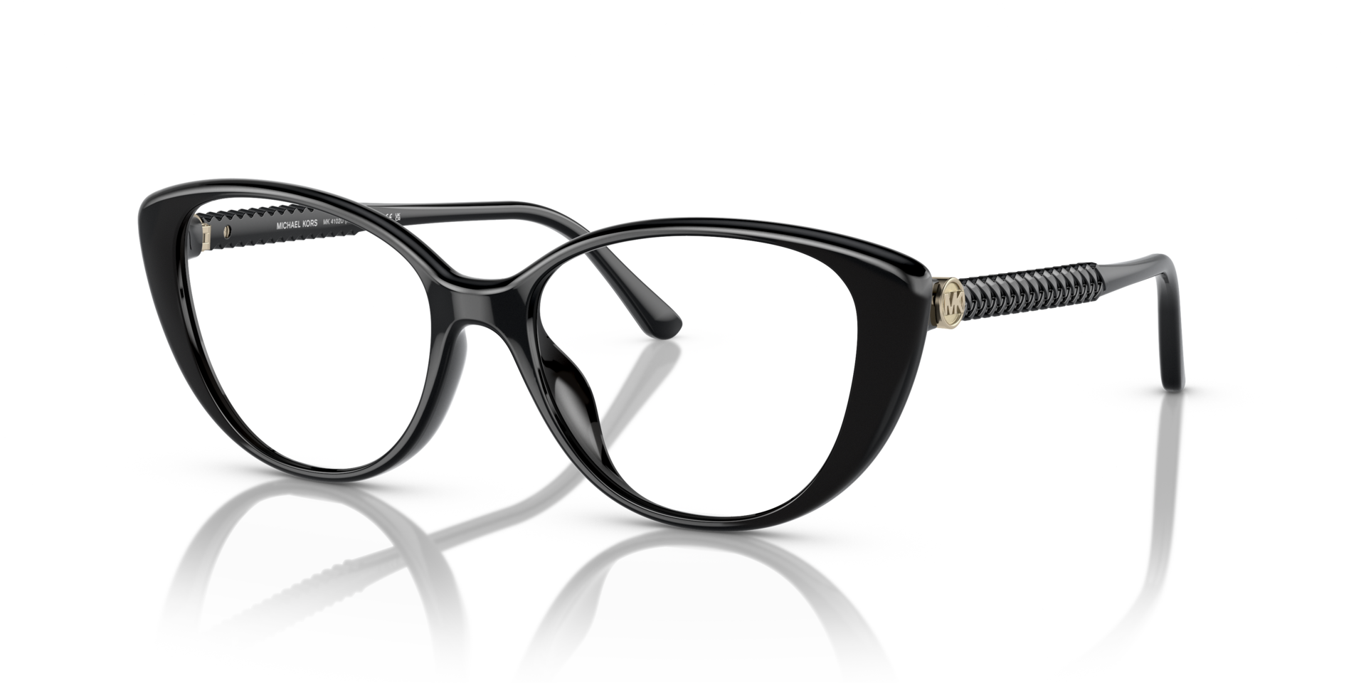 MK4102U Schwarz KunststoffEyeglass Frames von B24, Dreiviertelansicht