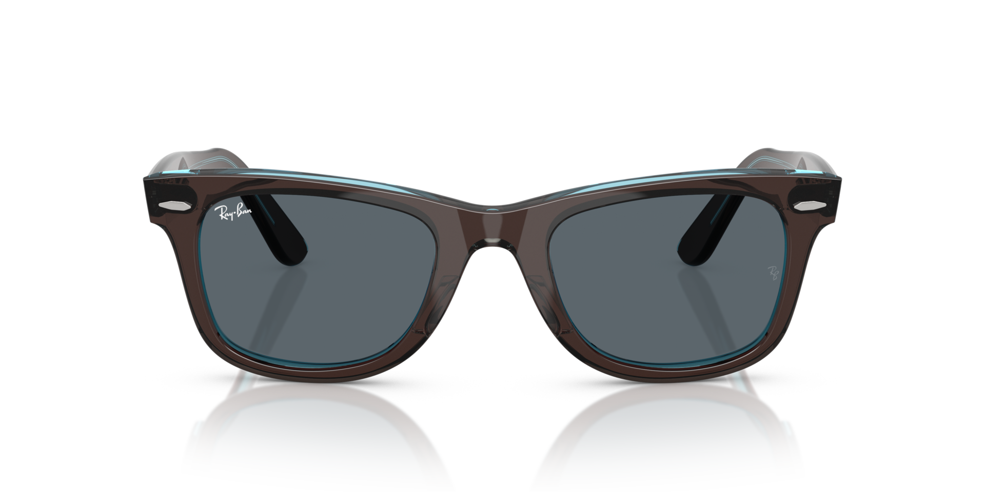 RB2140 Brown On Transparent Blue AcetaatSunglass Frames van B24, Vooraanzicht