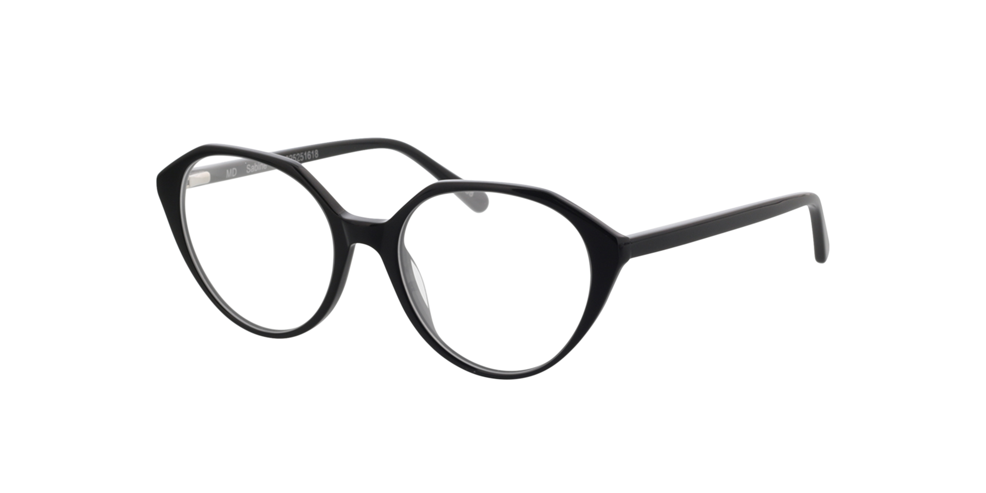 Sabine Zwart AcetaatEyeglass Frames van B24, Hoekweergave