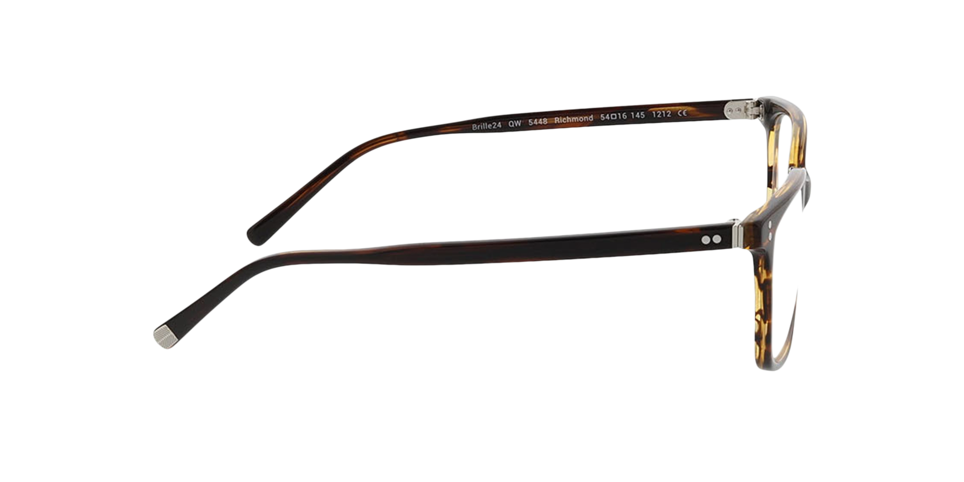Richmond Crystal Brown Havana Horn AcetatEyeglass Frames von B24, Seitenansicht