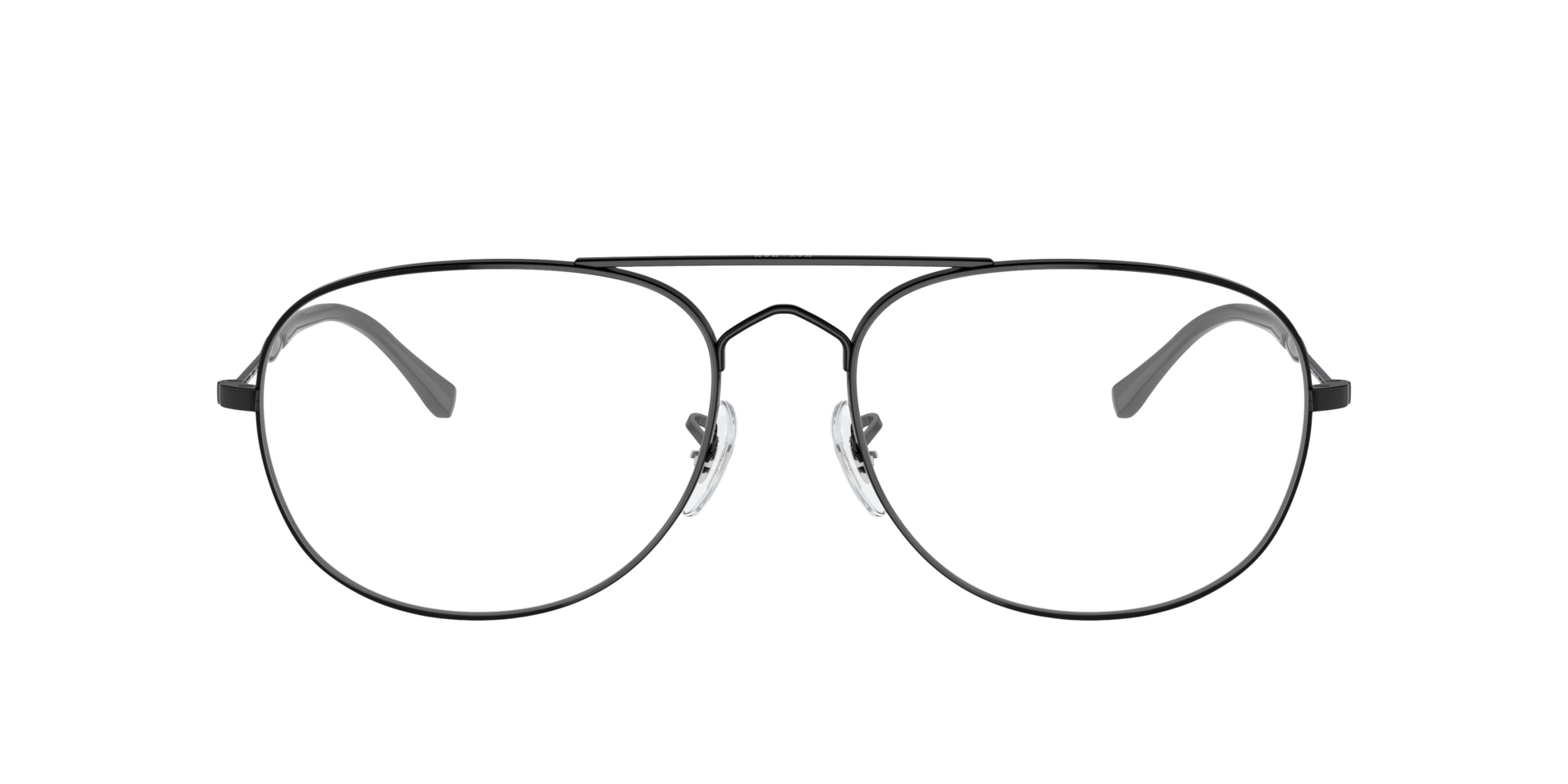 Bain Bridge Optics Schwarz MetallEyeglass Frames von B24, Vorderansicht