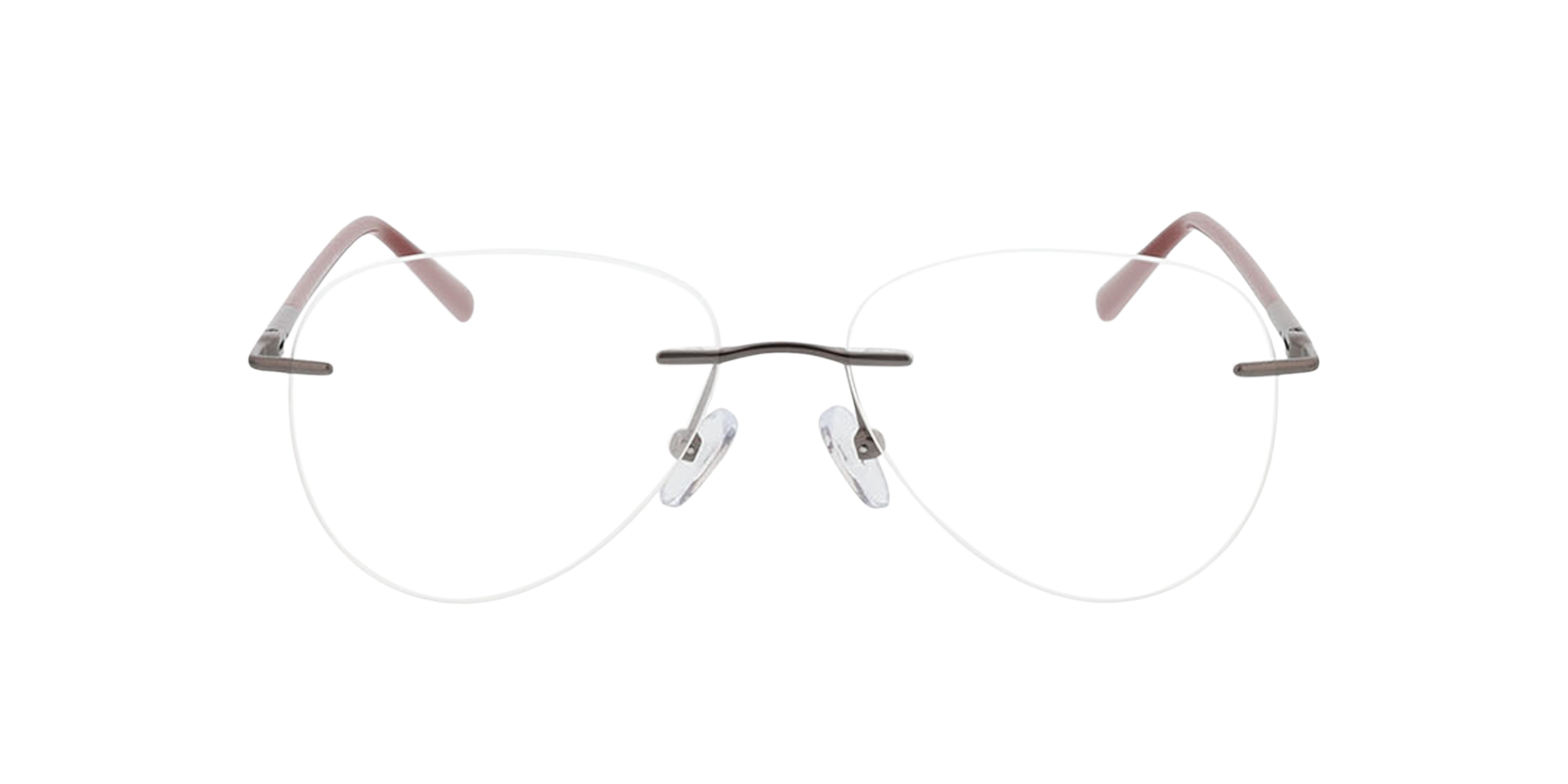 Casper Gunmetal  &  Red MetallEyeglass Frames von B24, Vorderansicht