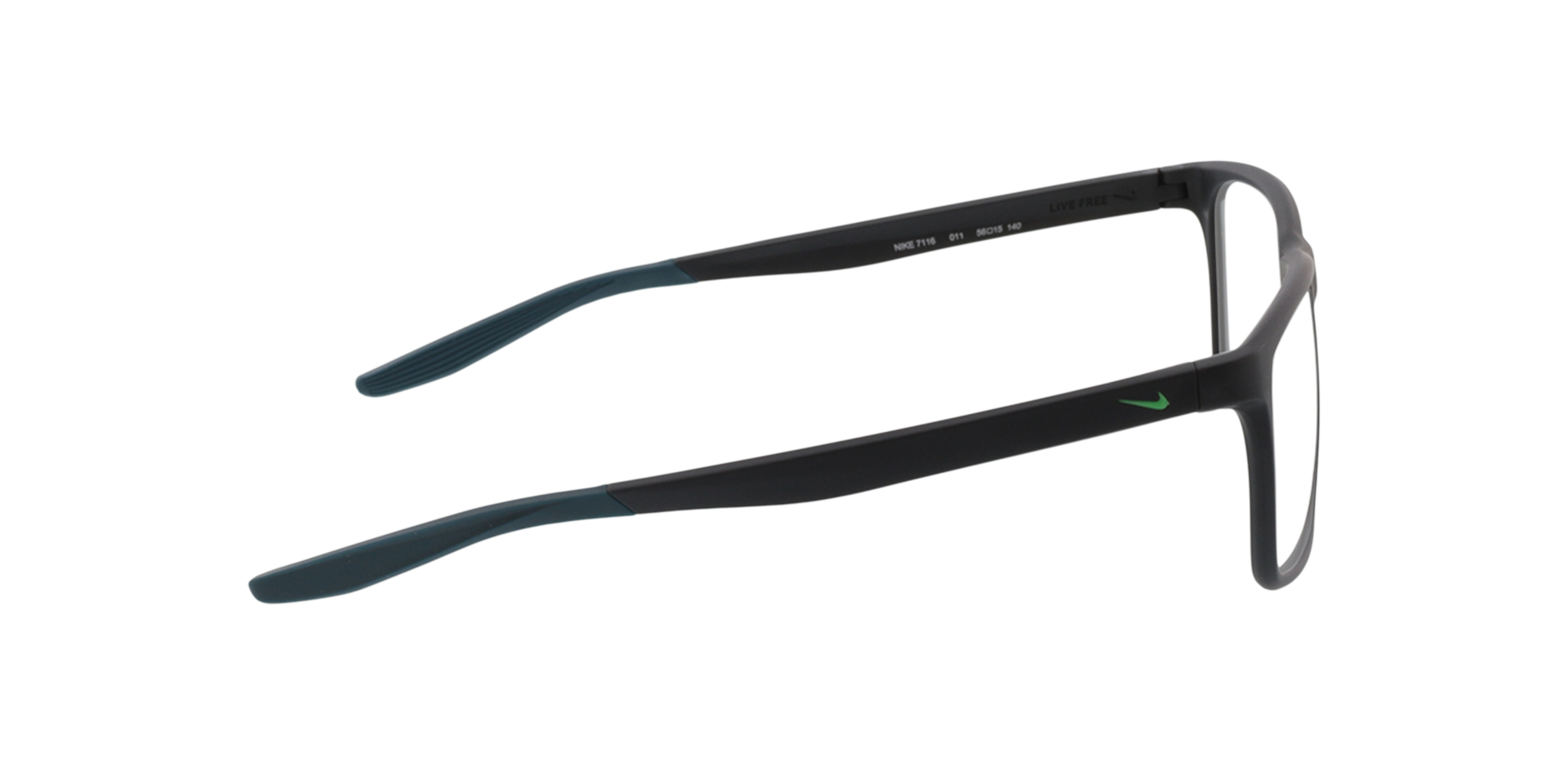 Nike 7116 Schwarz KunststoffEyeglass Frames von B24, Seitenansicht