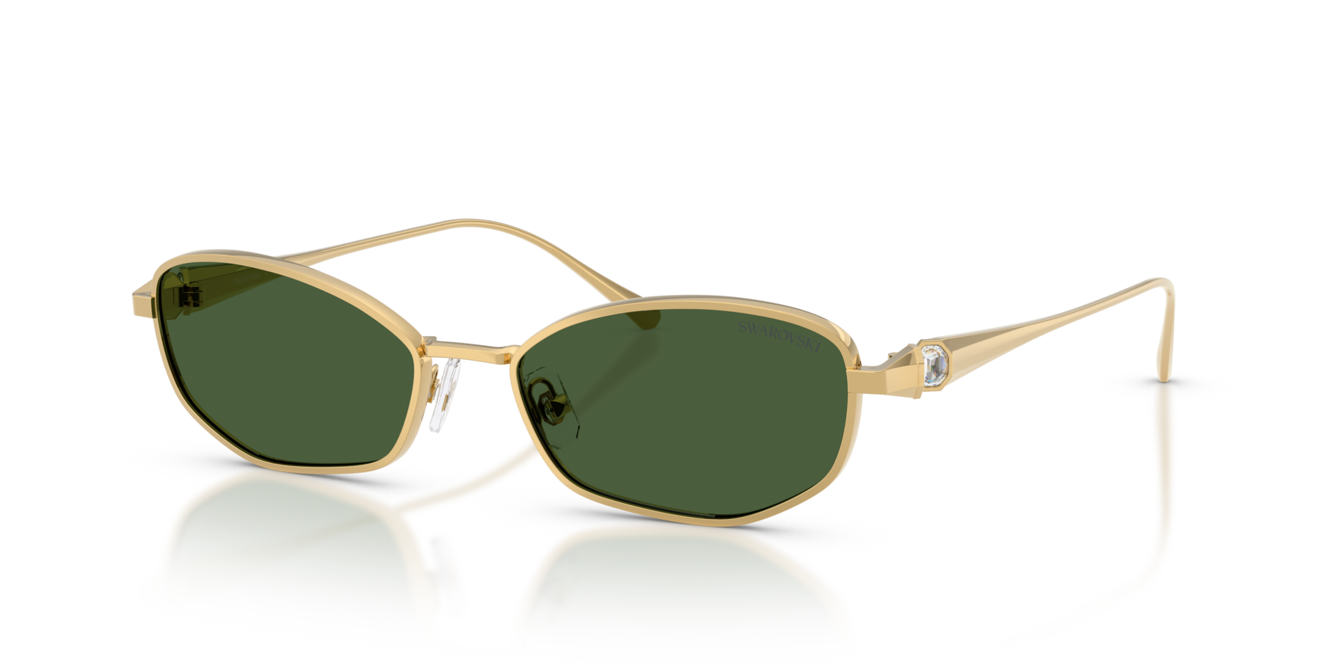 SK7042 Goud MetaalSunglass Frames van B24, Hoekweergave