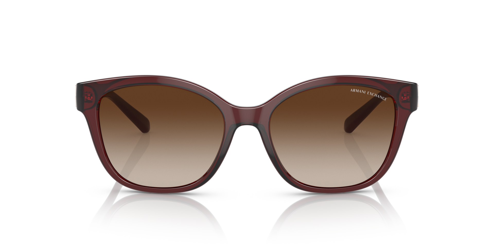 AX4127S Shiny Transparent Red KunststoffSunglass Frames von B24, Vorderansicht