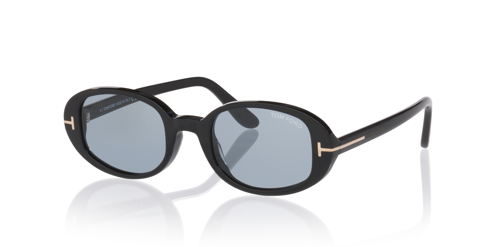 Iggy Glänzendes Schwarz AcetatSunglass Frames von B24, Dreiviertelansicht