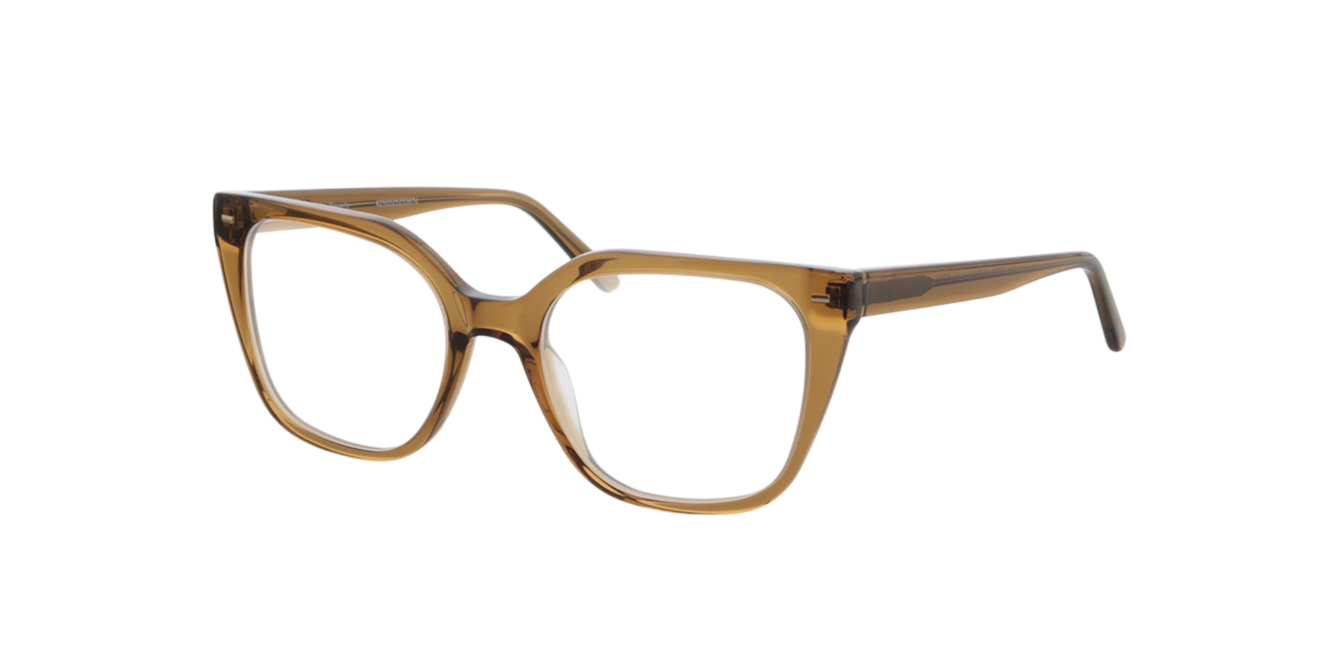 Beverly Kristal Bruin AcetaatEyeglass Frames van B24, Hoekweergave