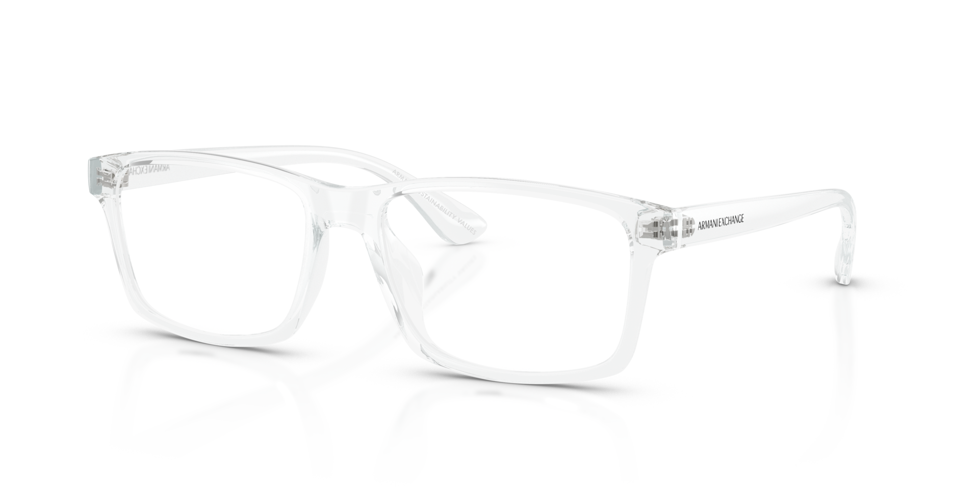 AX3083U Crystal glänzend KunststoffEyeglass Frames von B24, Dreiviertelansicht