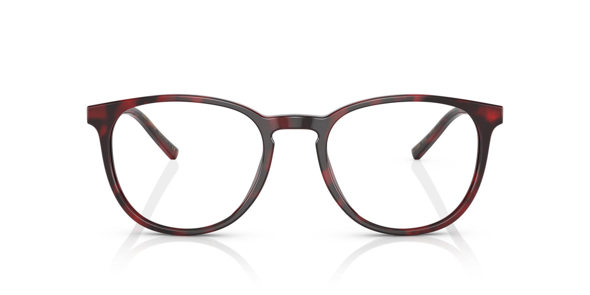 DG3366 Rood Havana AcetaatEyeglass Frames van B24, Vooraanzicht