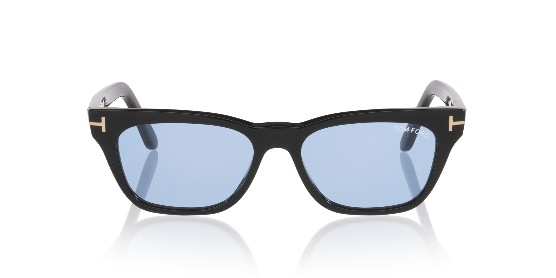 Penn-02 Glänzendes Schwarz AcetatSunglass Frames von B24, Vorderansicht