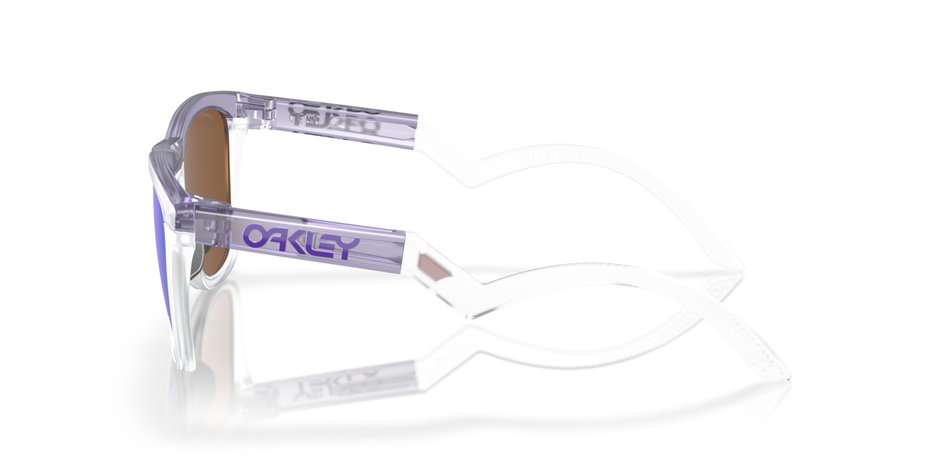 Frogskins™ Hybrid Mat lila & Prizm helder KunststofSunglass Frames van B24, Zijaanzicht