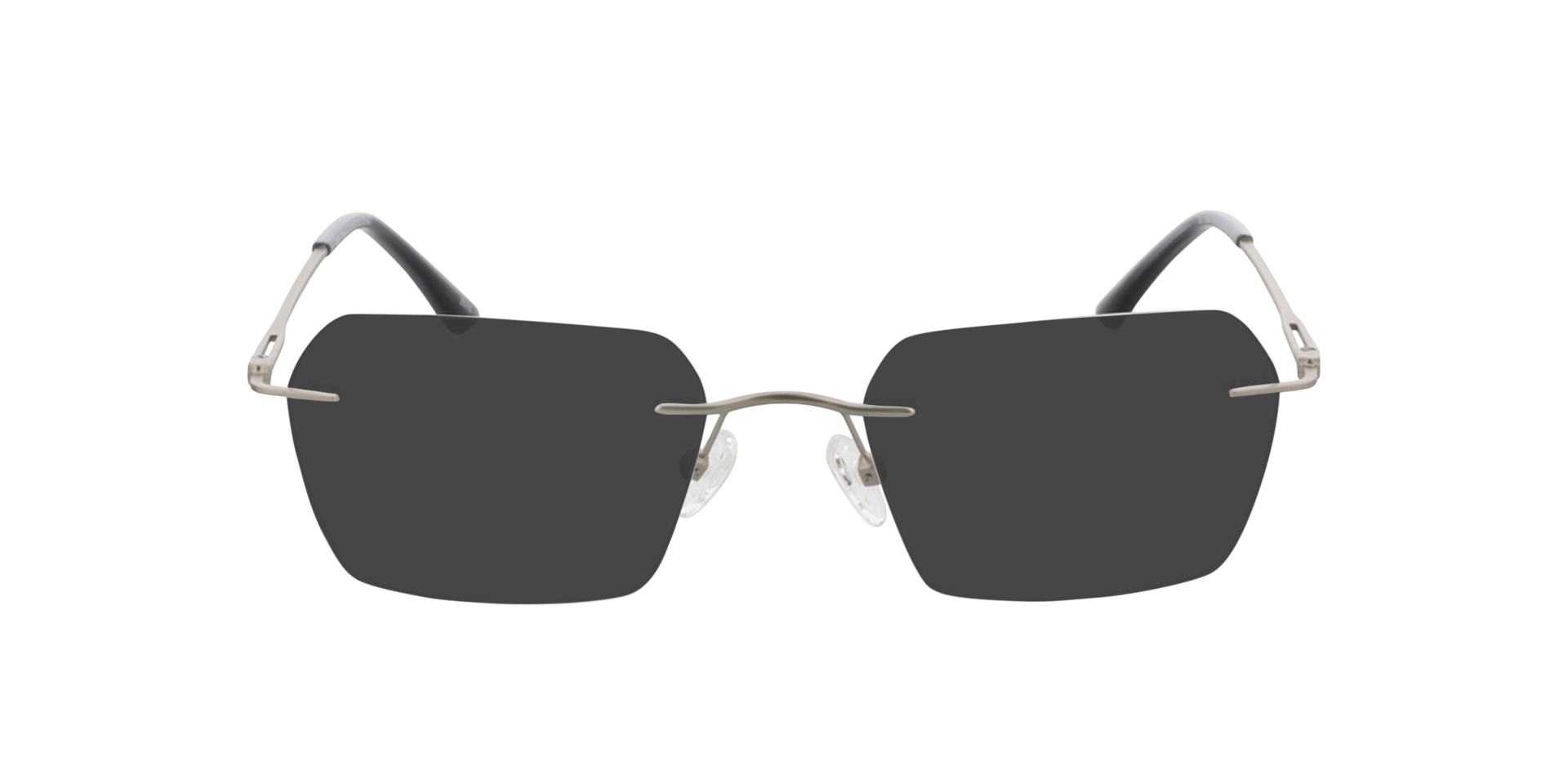 Wayne Matzilver  &  grijs hoorn MetaalEyeglass Frames van B24, met getinte lenzen