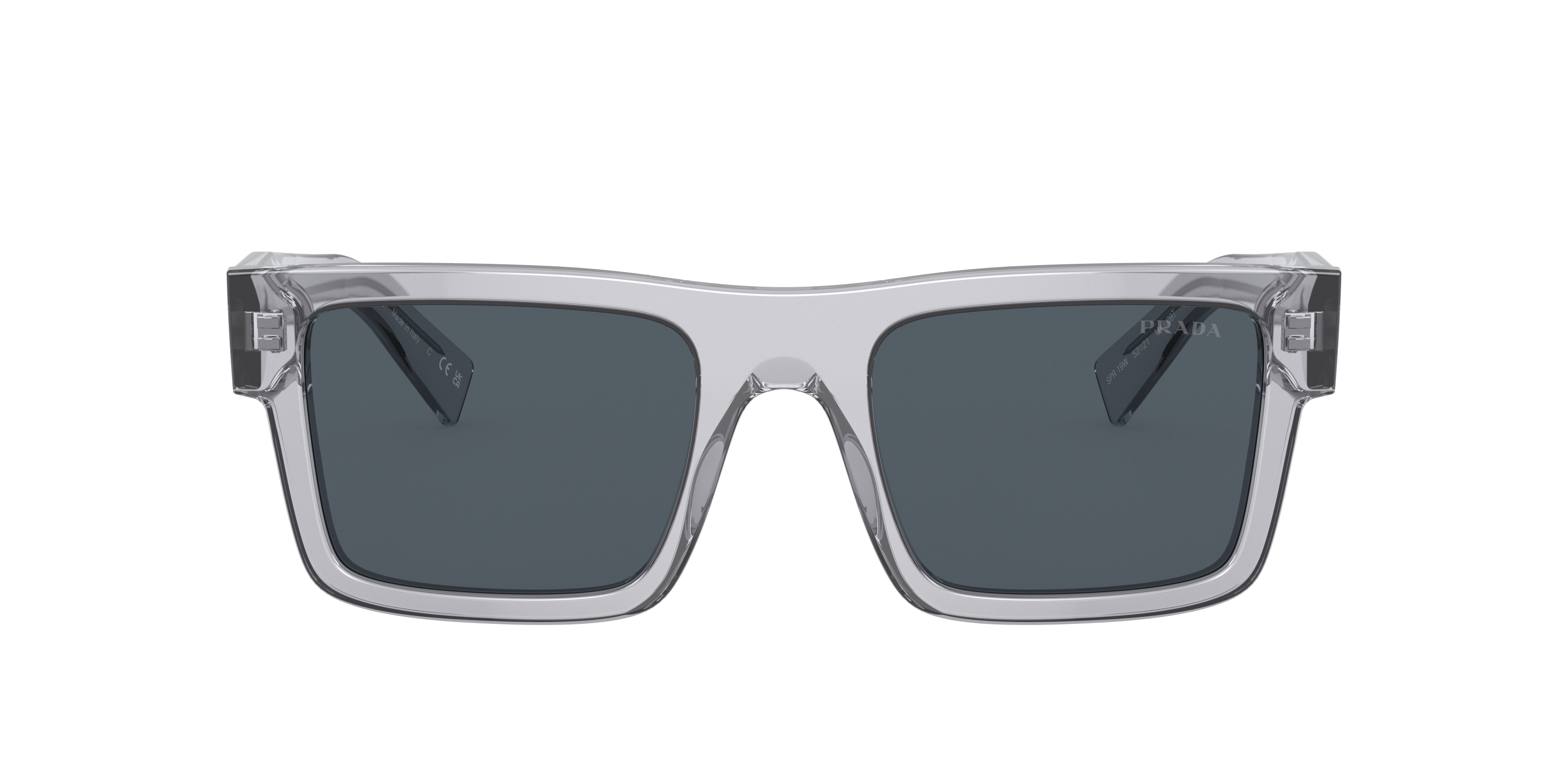 Prada Pr 19Ws 0 U4309t Kunststoff Rechteckig Sonnenbrille Herren Grau Klein - Bild 7