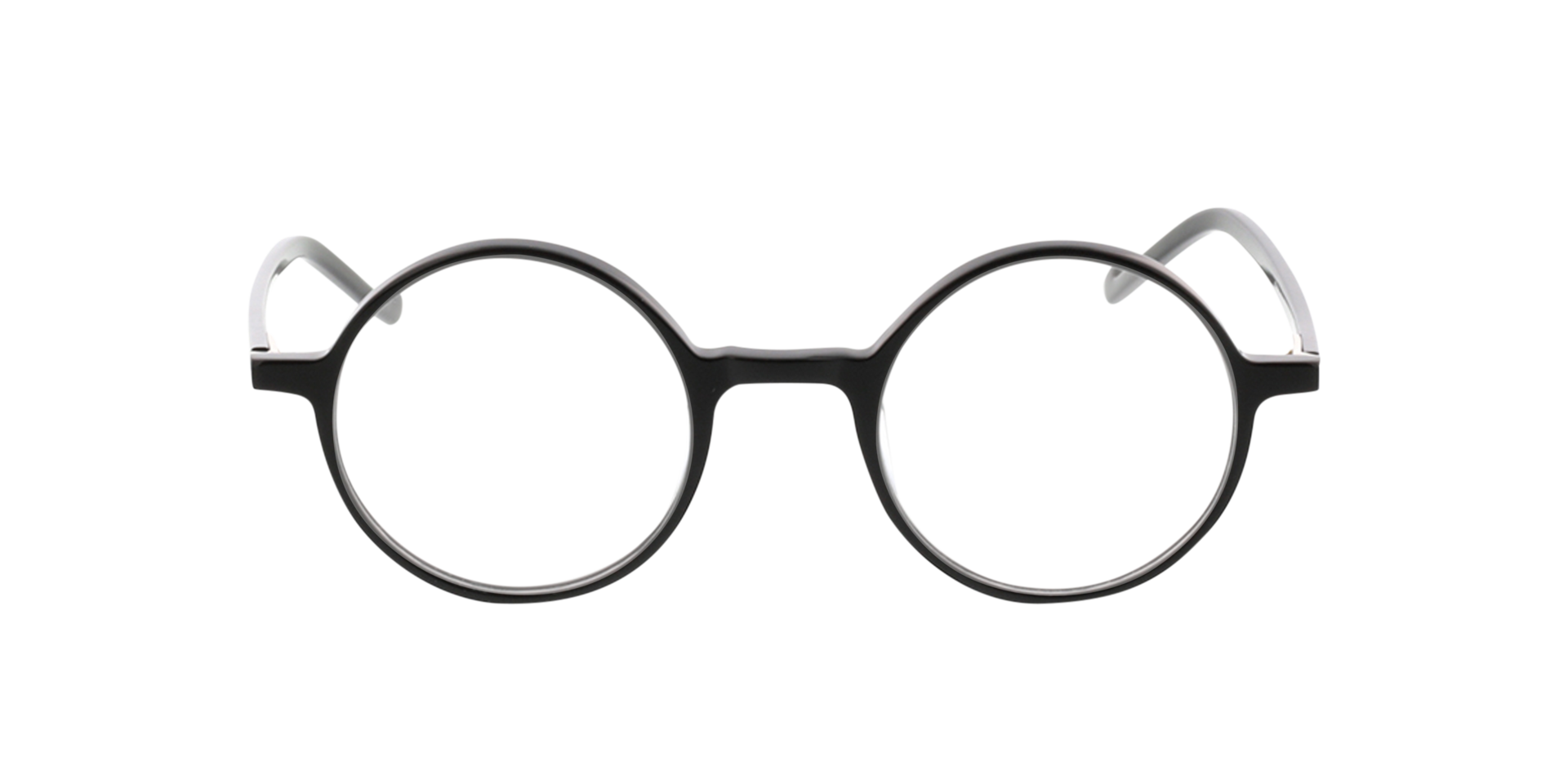 Torello Schwarz AcetatEyeglass Frames von B24, Vorderansicht