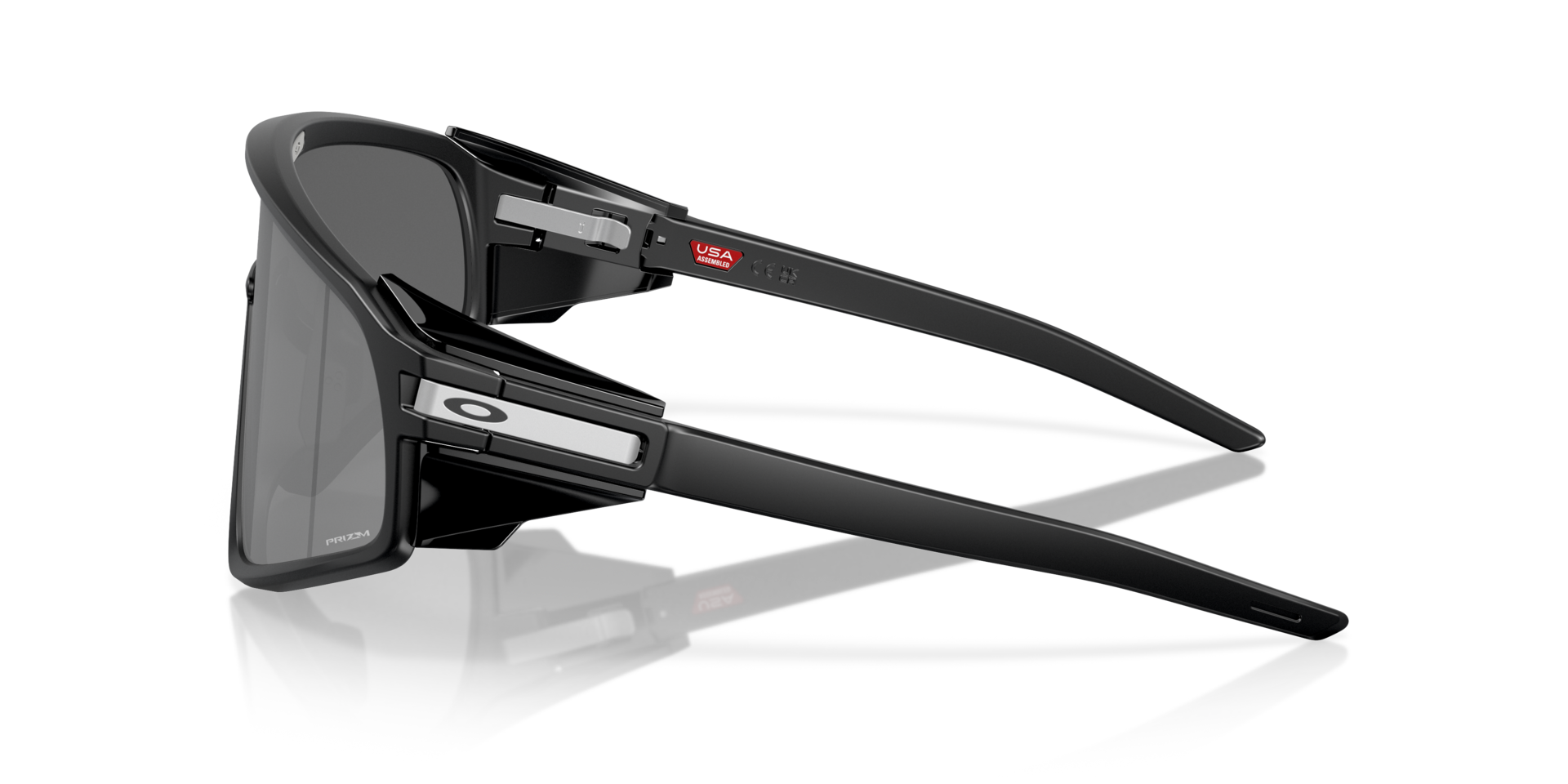 Latch™ Panel Matt Schwarz KunststoffSunglass Frames von B24, Seitenansicht