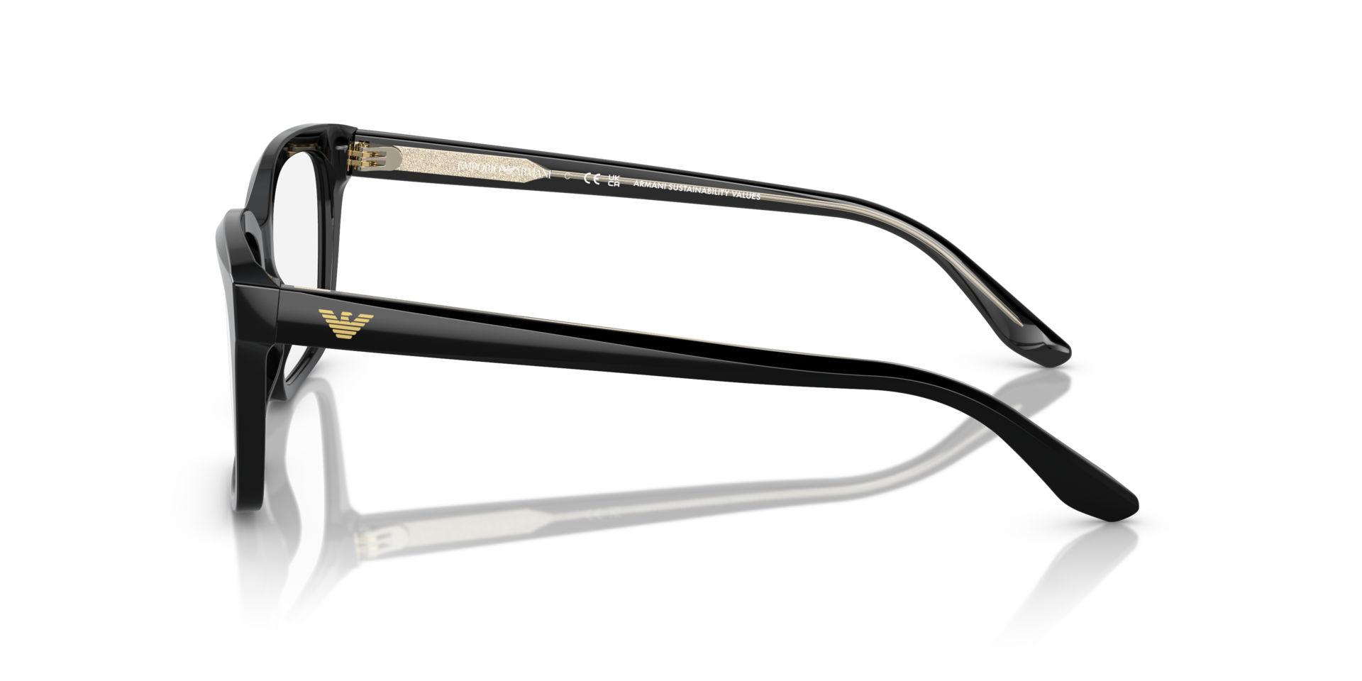 EA3219 Schwarz AcetatEyeglass Frames von B24, Seitenansicht
