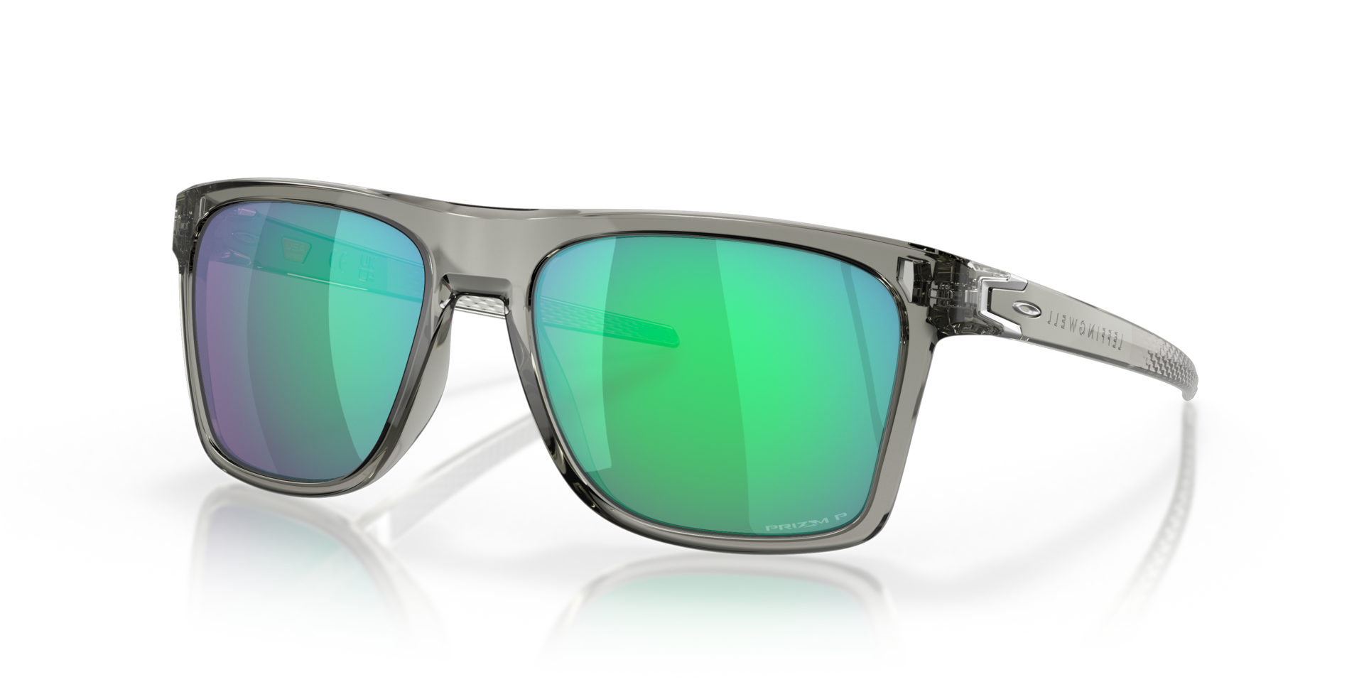 LEFFINGWELL Grijs inkt KunststofSunglass Frames van B24, Hoekweergave