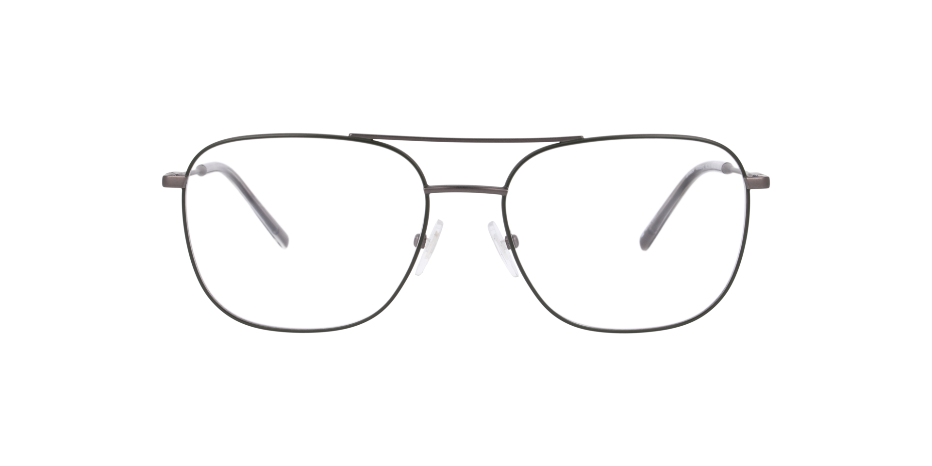 Göteborg Green & Gunmetal MetaalEyeglass Frames van B24, Vooraanzicht
