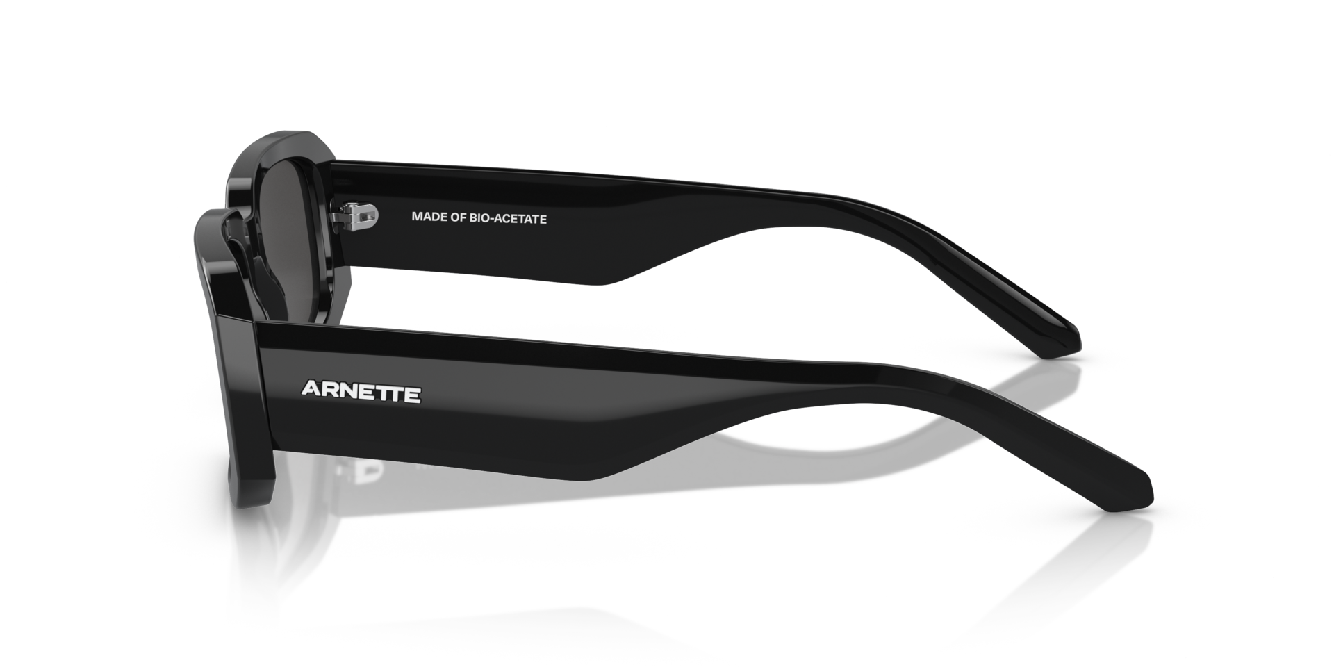 AN4318 Zwart AcetaatSunglass Frames van B24, Zijaanzicht