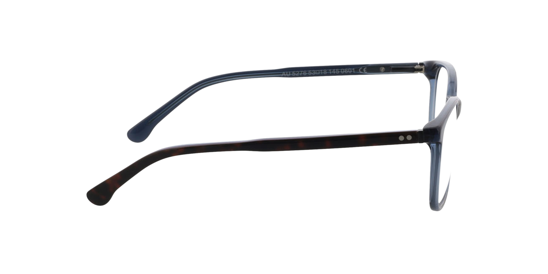 Kensington Blue  &  Bilayer Havana Blue AcetatEyeglass Frames von B24, Seitenansicht